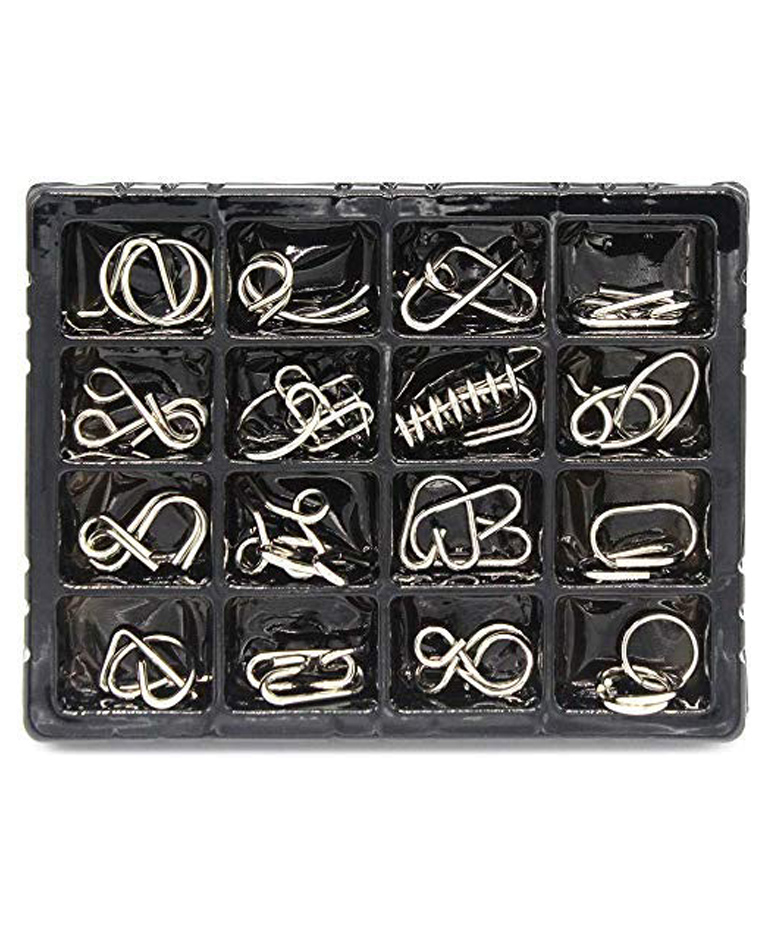 PLUSPOINT Brain Teasers Metal Wire Puzzle Toys Assorted Metal Puzzle Toys- 16 Pieces-picture-20