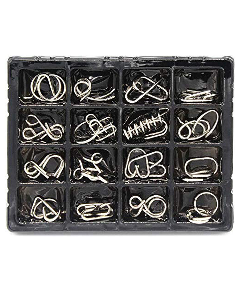 PLUSPOINT Brain Teasers Metal Wire Puzzle Toys Assorted Metal Puzzle Toys- 32 Pieces-picture-21