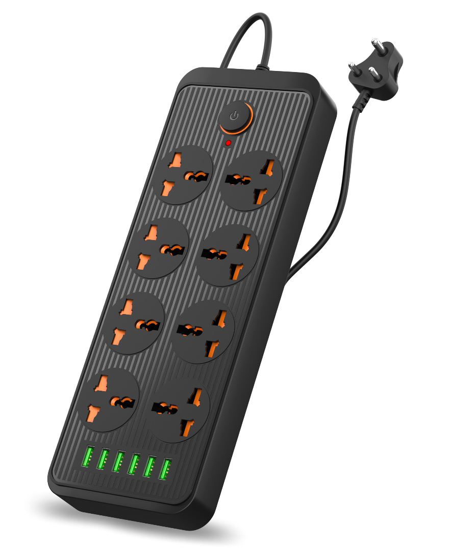 PORTRONICS Power Plate 7 With Power Sockets & USB Port - Black-image-22