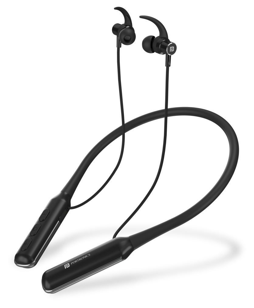 Portronics Harmonics 250 Wireless Bluetooth Neckband With Mic - Black-image-34