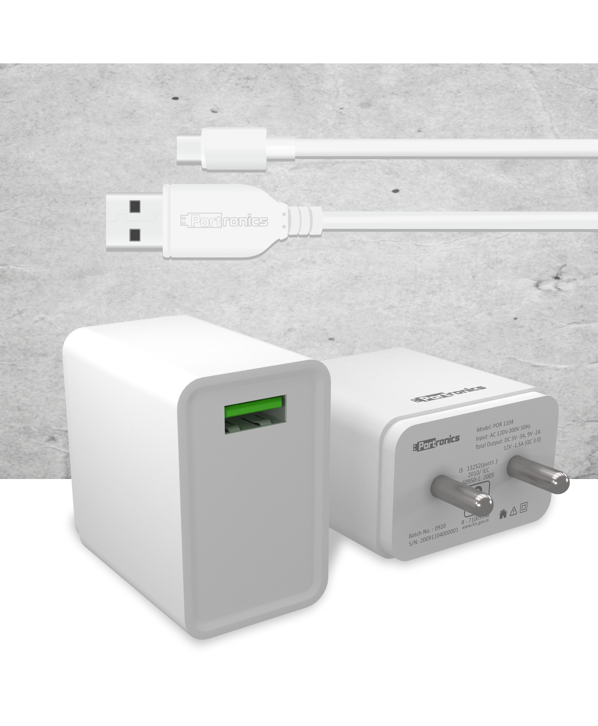 Portronics Adapto One With Type C Cable - White-picture-17