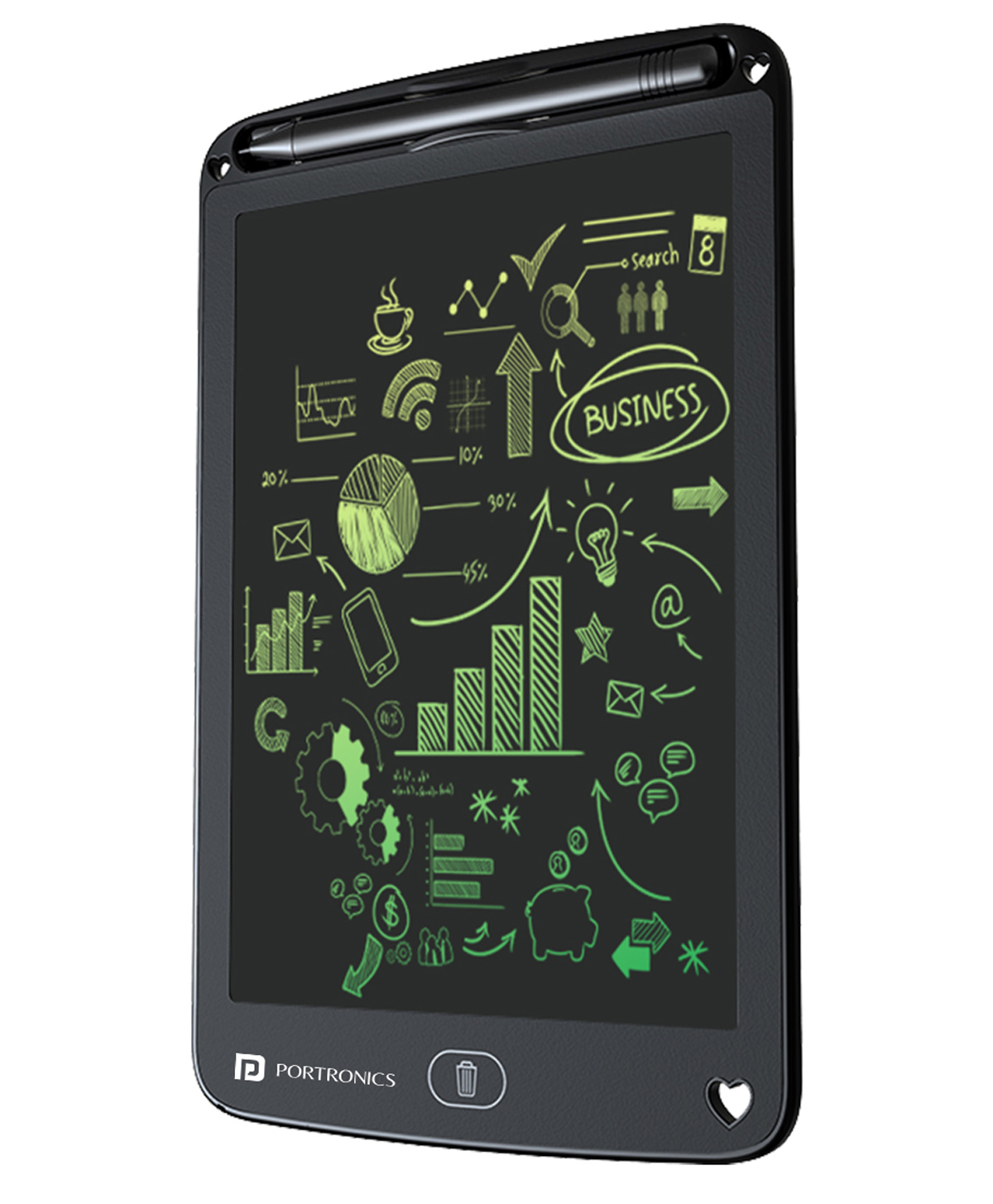 Portronics POR 1581 Ruffpad 12M LCD Writing Pad - Black-image-9