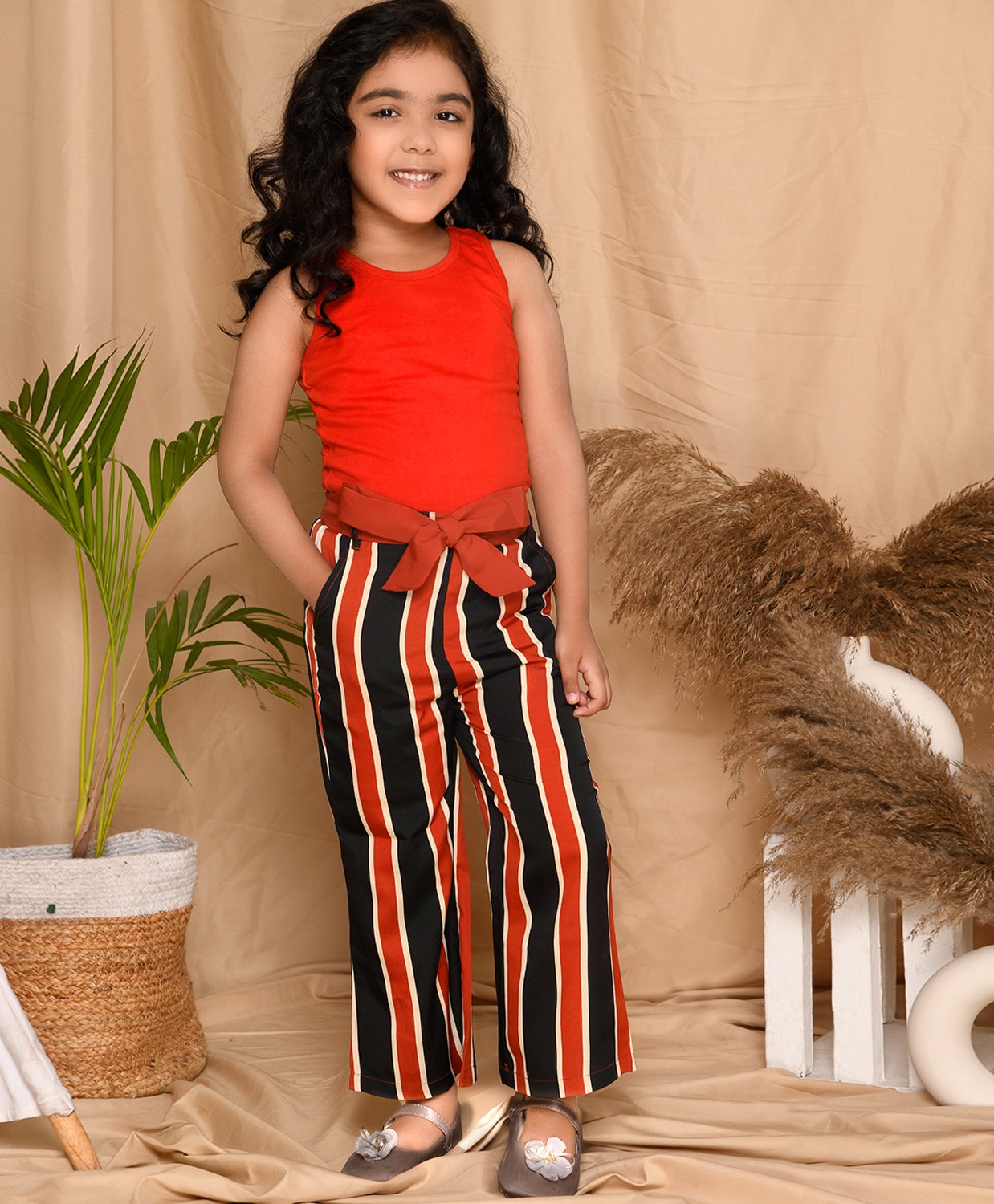 red striped palazzo pants