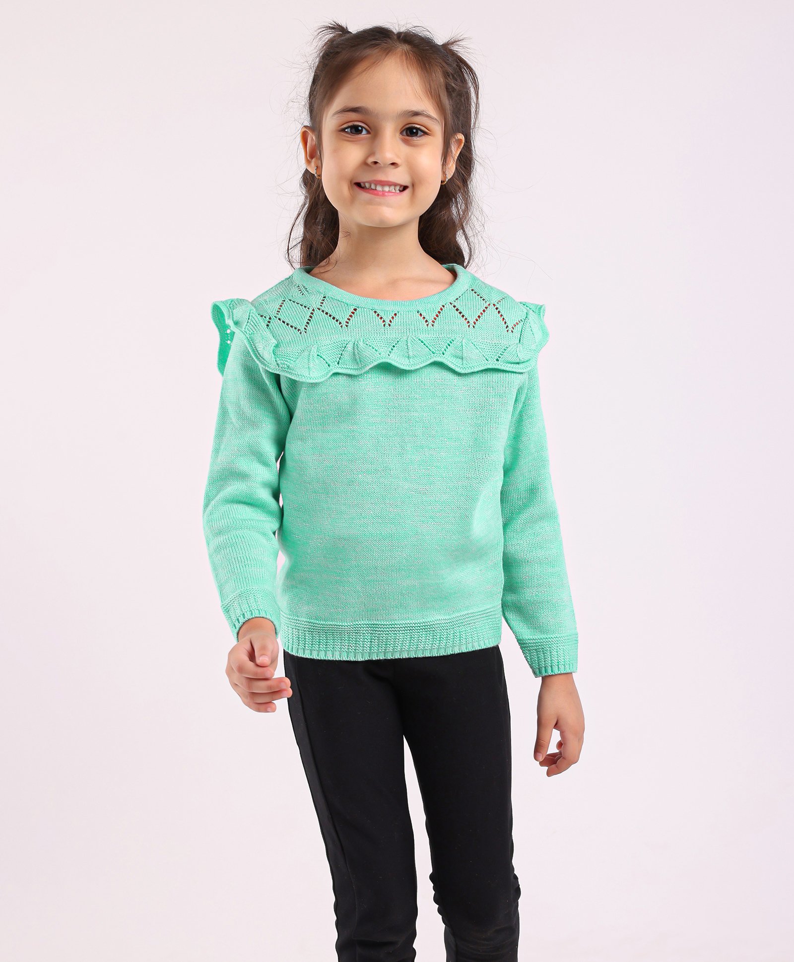 Babyhug Full Sleeves Solid Sweater- Mint-picture-12
