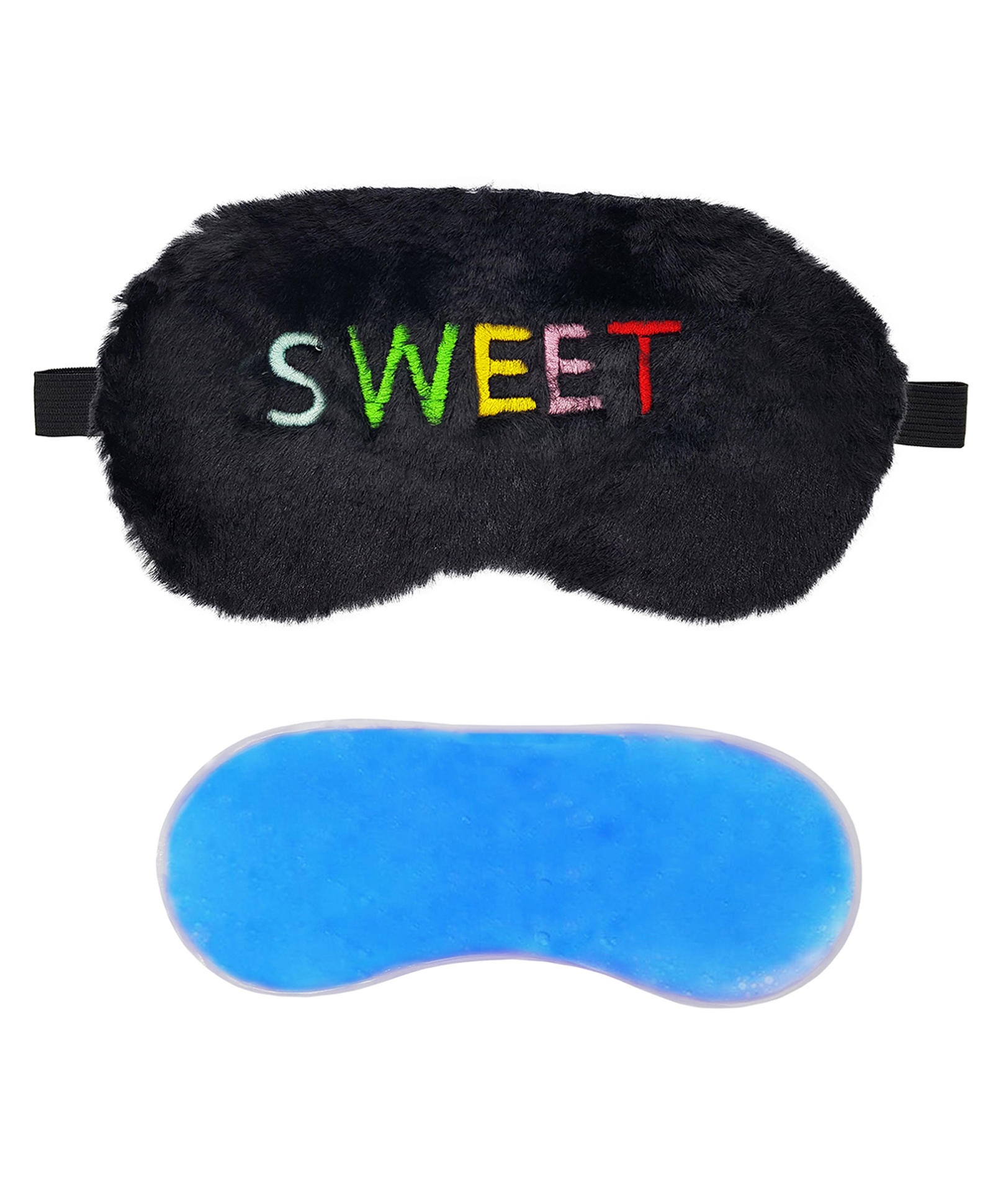 Jenna Sleeping  Printed Sleeping Eye Mask With Cooling Gel - Black-image-3