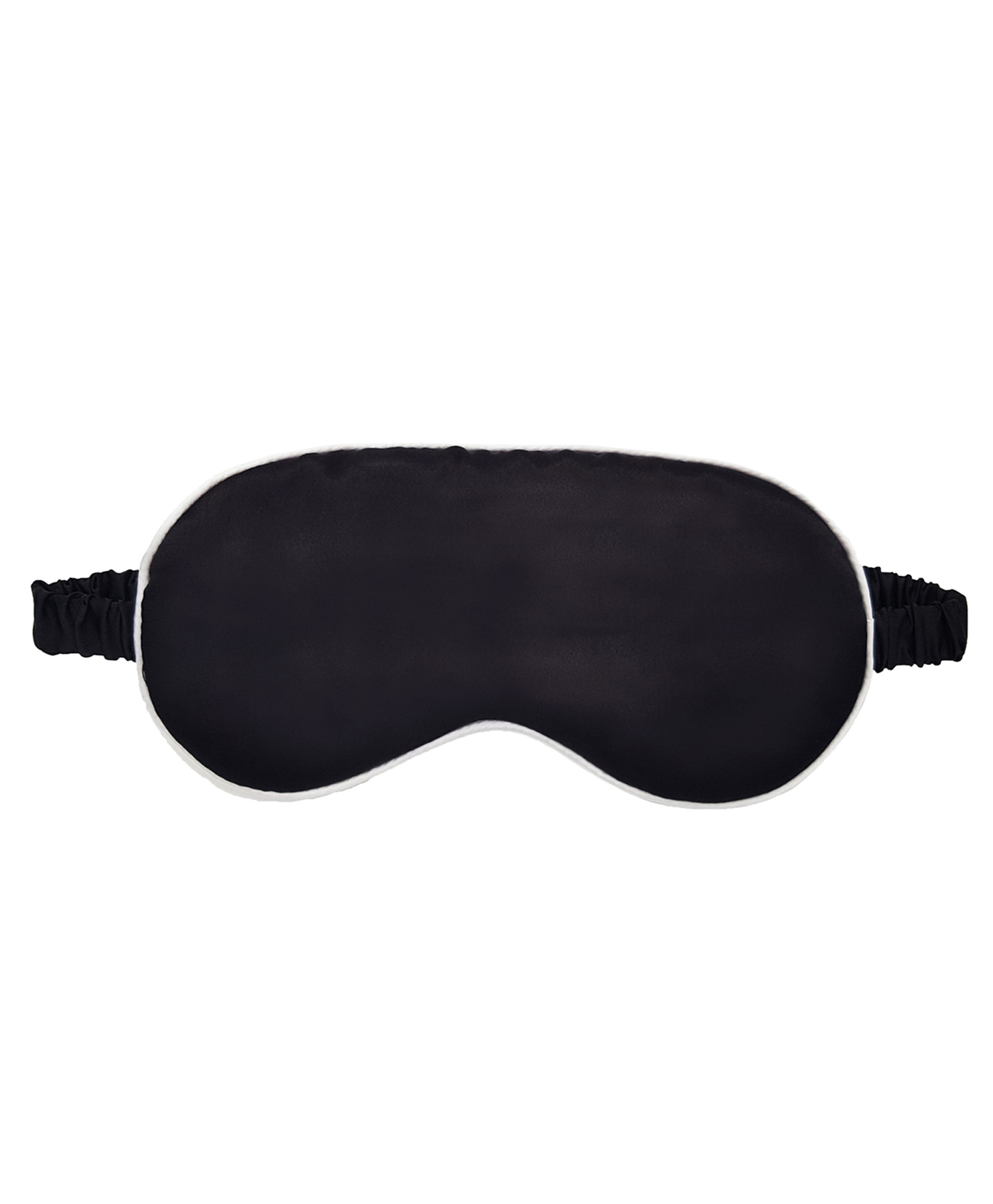 Jenna Silk Plain Sleeping Eye Mask -  Black White-picture-13
