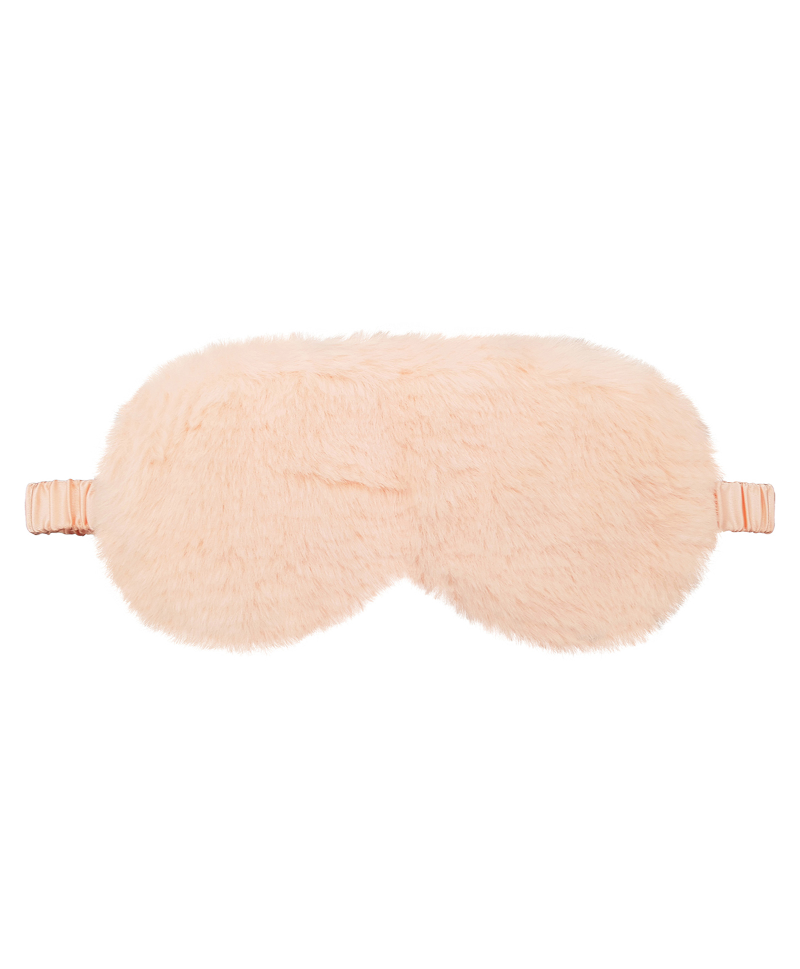 Jenna Silk Fur Plain Sleeping Eye Mask - Peach-image-45