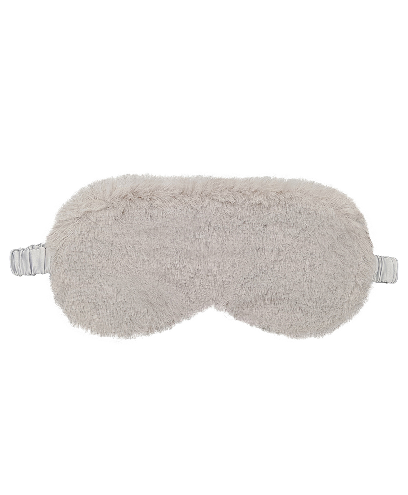 Jenna Silk Fur Plain Sleeping Eye Mask - Grey-picture-1