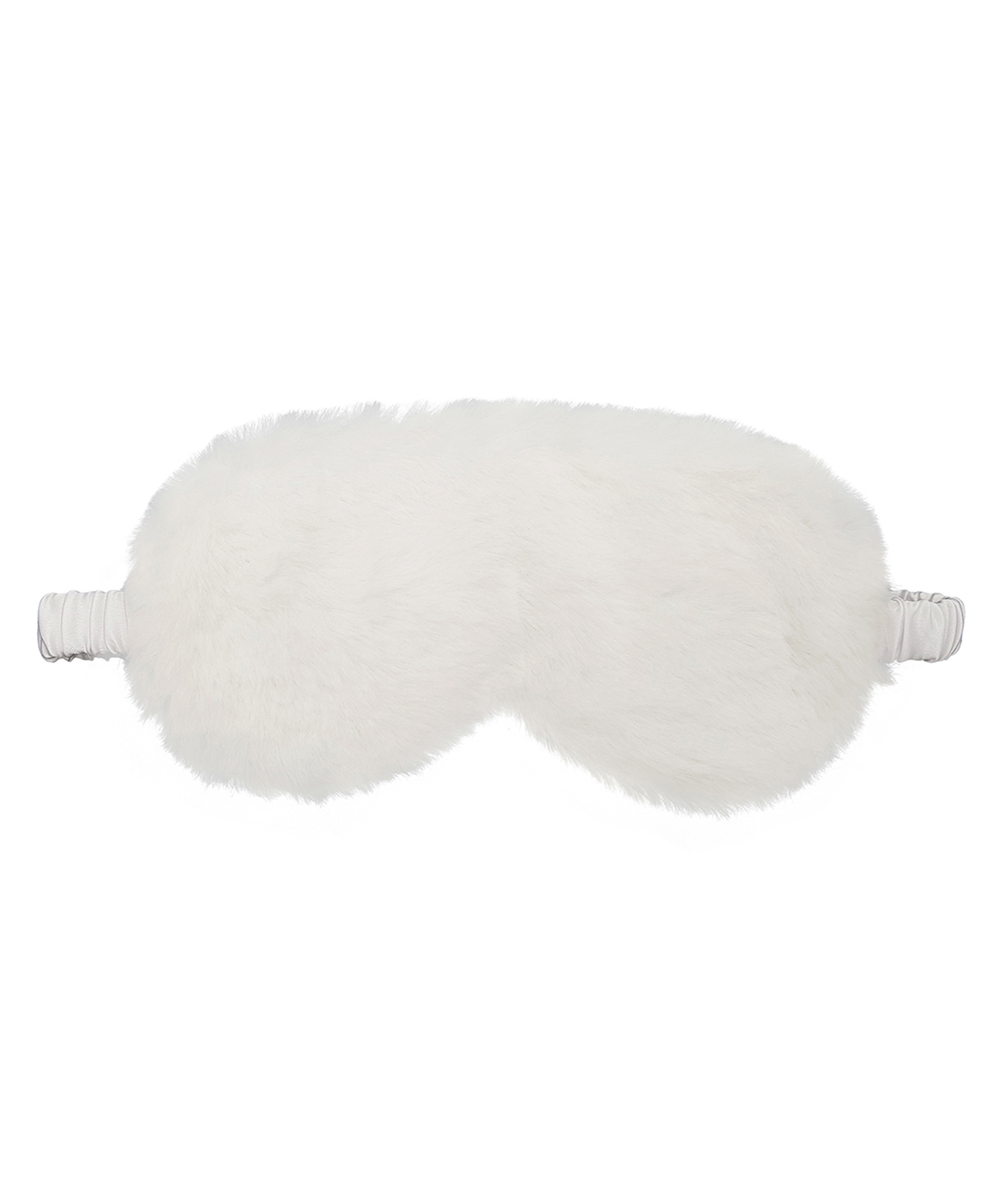 Jenna Silk Fur Plain Sleeping Eye Mask - White-picture-16