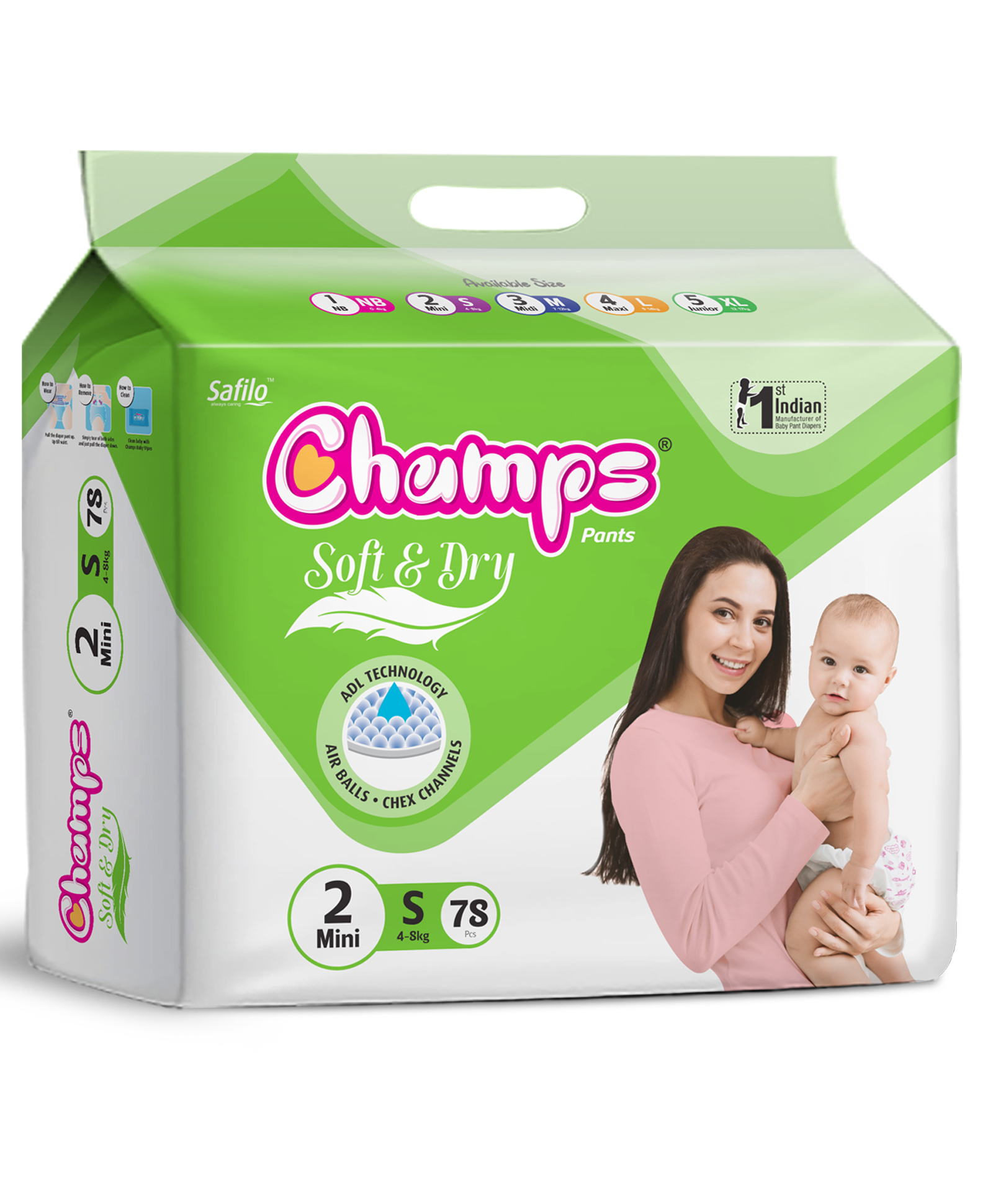 Champs Soft & Dry Diaper Pants Small Size - 78 Pieces-image-8
