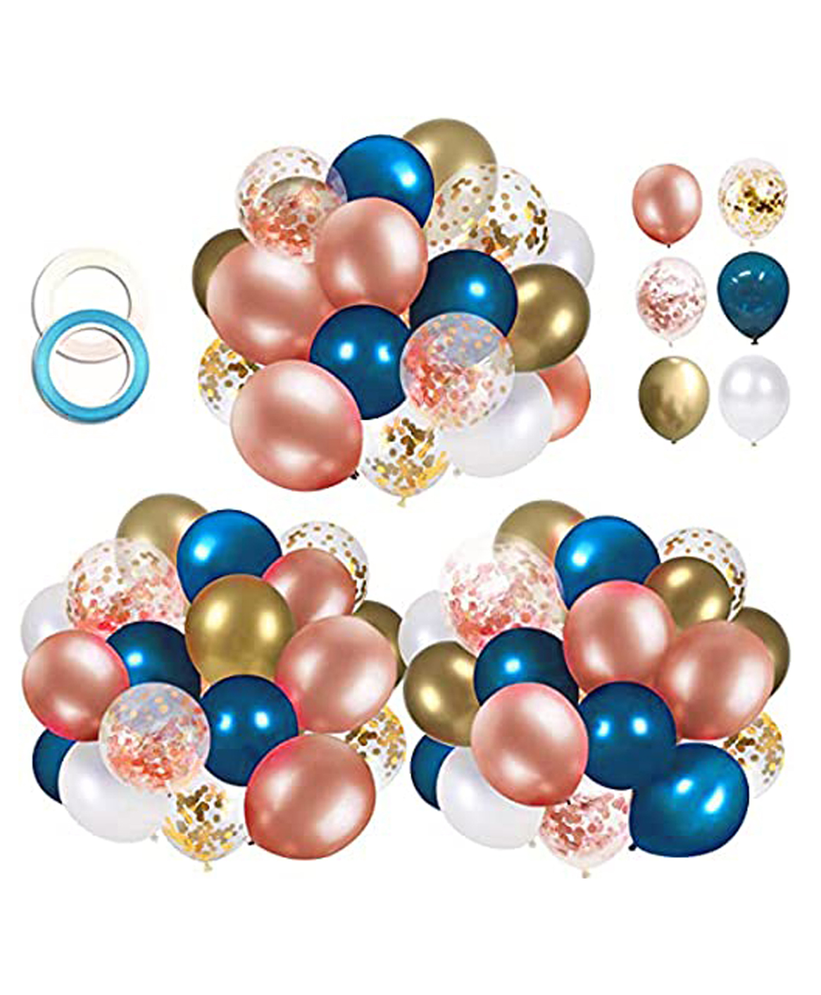 AMFIN Happy Birthday Confetti and Balloons Decor Kit Multicolour - Pack of 68-picture-11