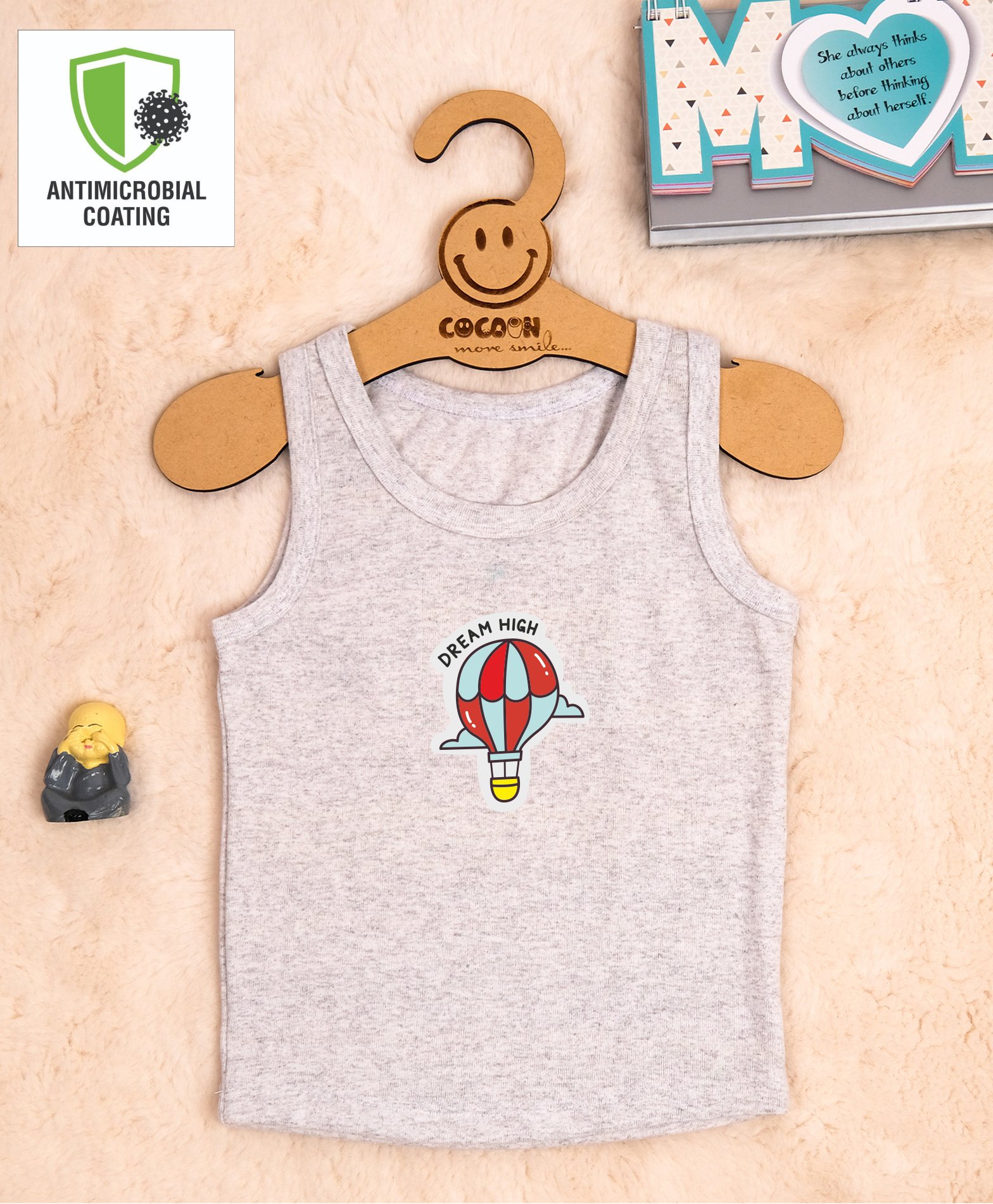 COCOON ORGANICS Sleeveless Parachute Print Vest - Grey-image-22