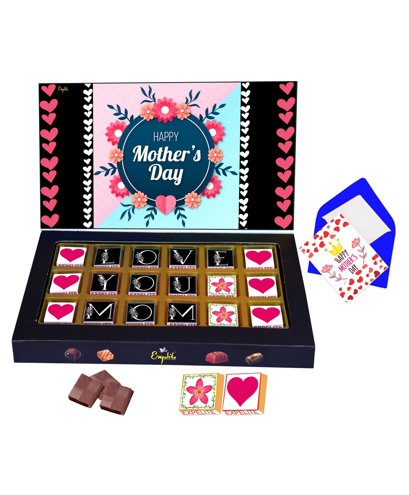 Expelite Mother's Day Chocolates and Greetings Gift Box - Pack of 18-image-39