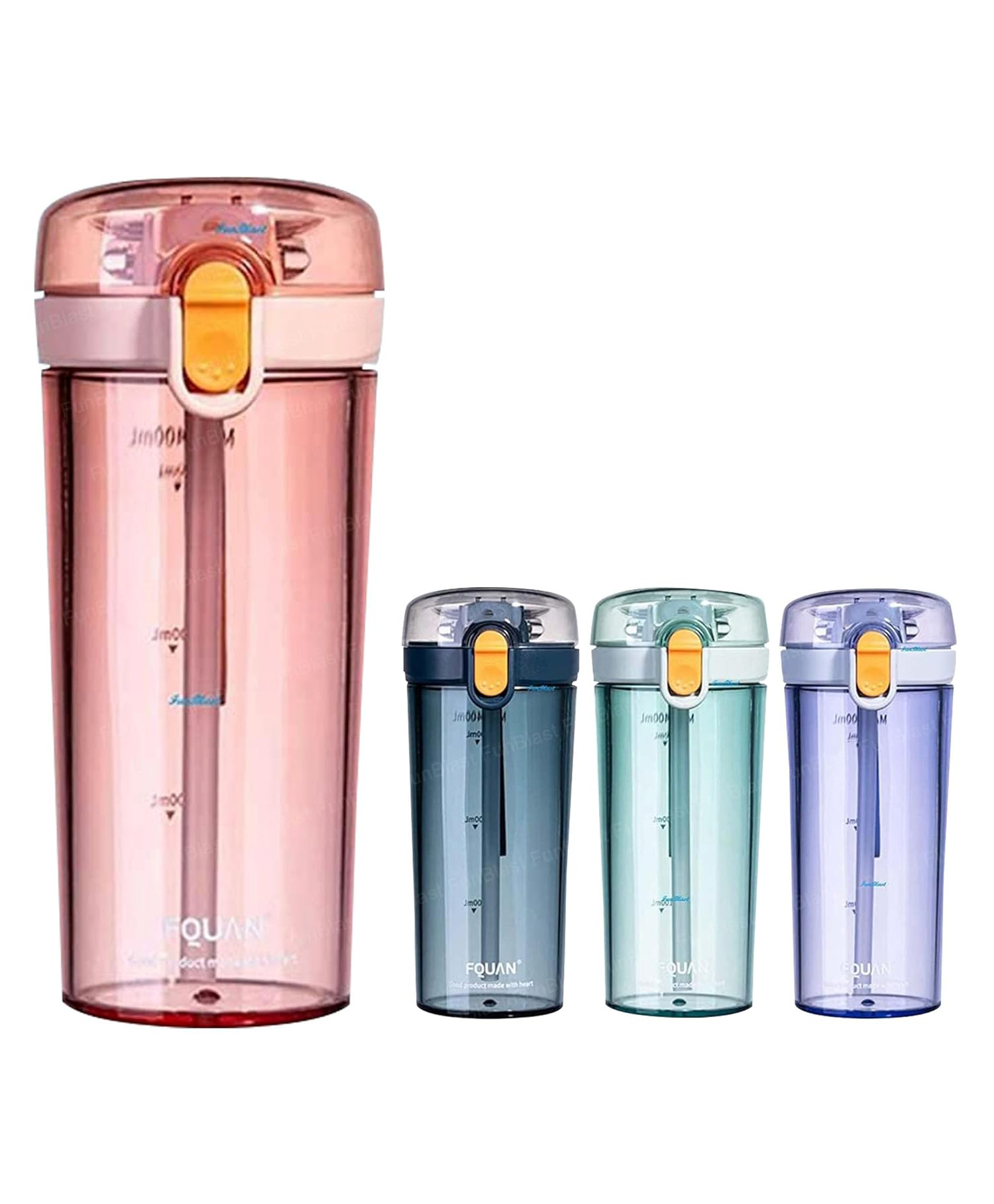 FunBlast Sipper Bottle for Kids - Tumbler with Straw, Sipper and Button Lock Random Color-image-7
