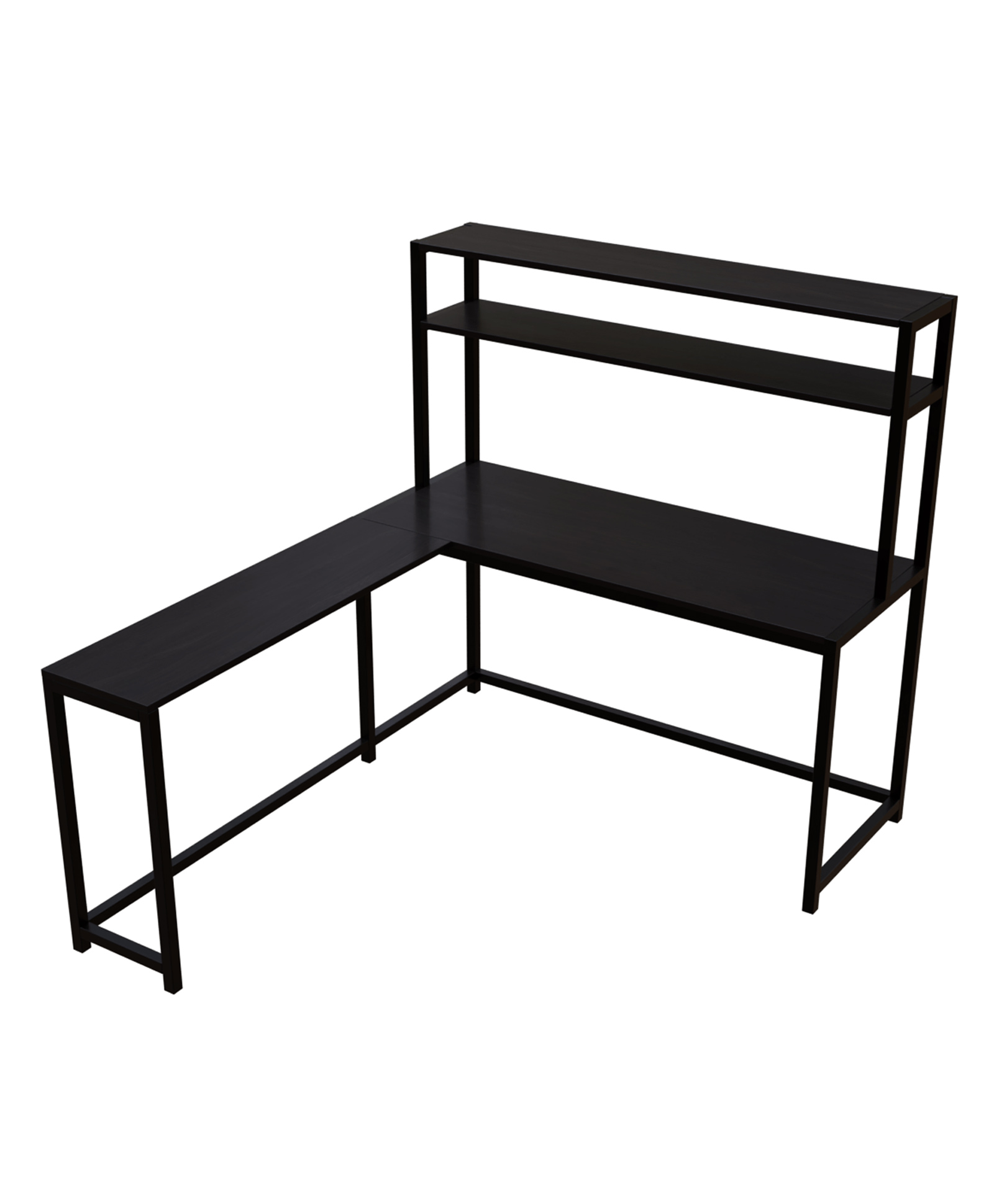 Riyan Luxiwood Hutch Corner Desk - Dark Brown-image-19