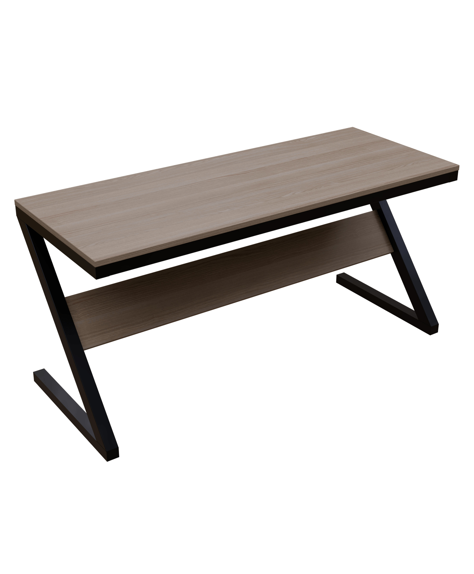 Riyan Luxiwood Z Shape Study Table - Brown-image-48