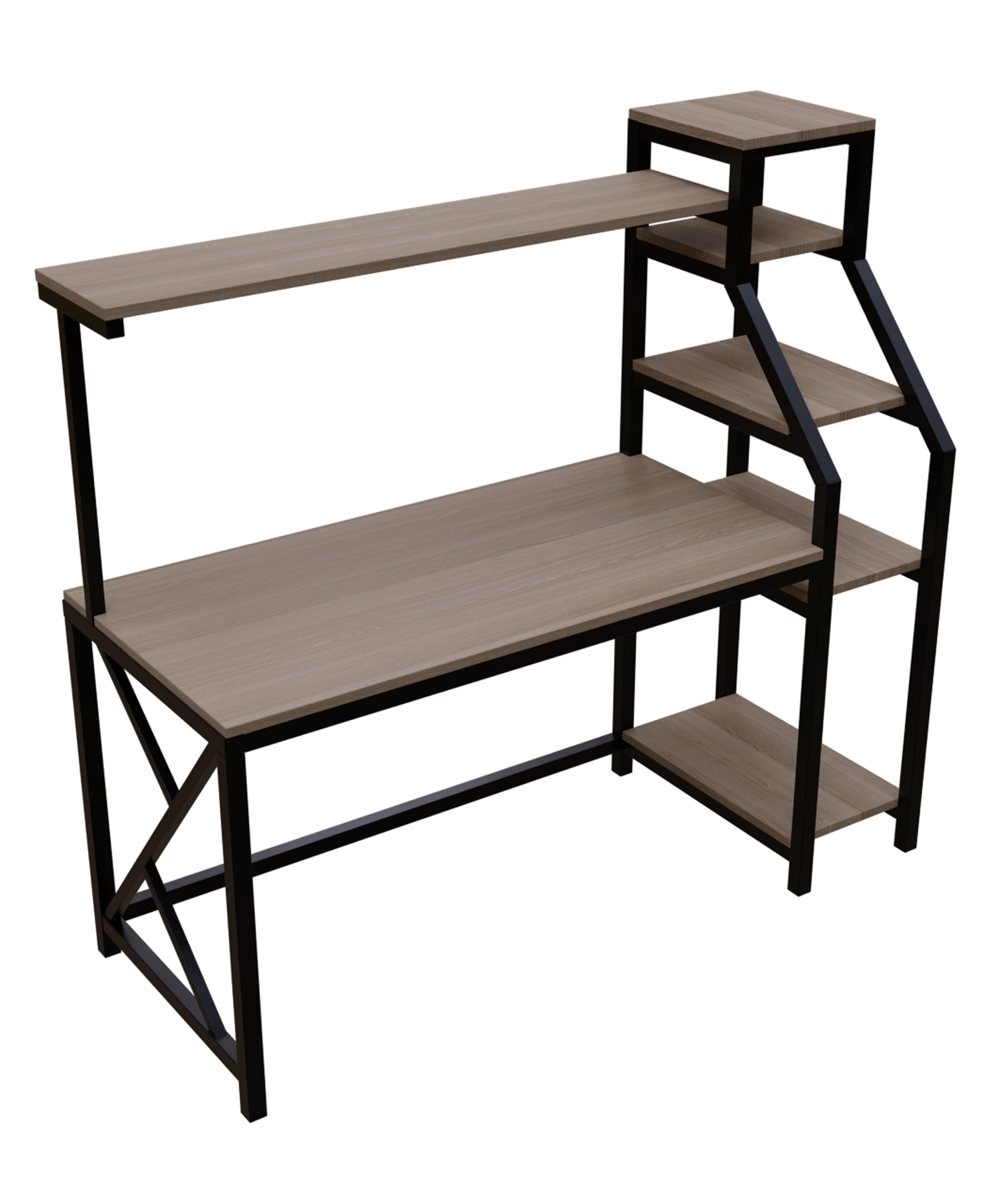 Riyan Luxiwood Big Size Study Table - Brown-image-32