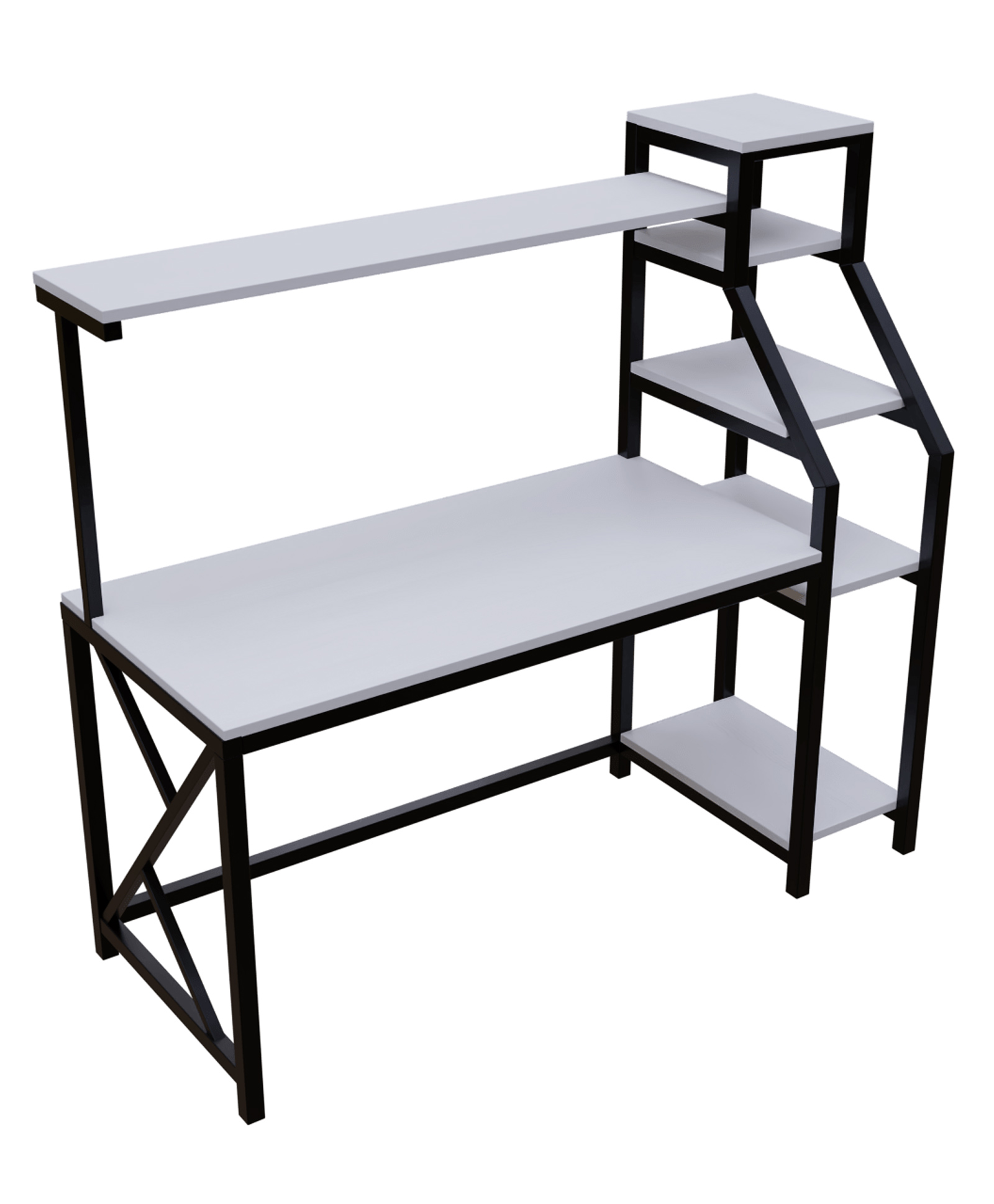 Riyan Luxiwood Big Size Study Table - White-image-11