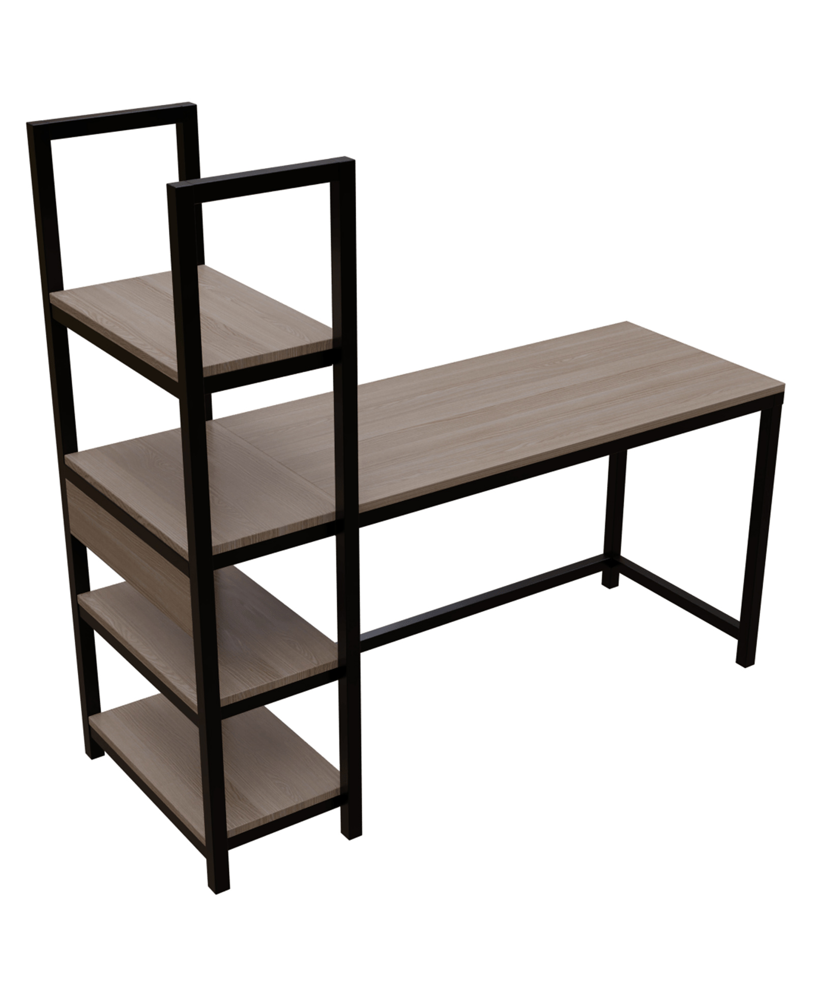 Riyan Luxiwood Alvin Study Table - Brown-image-25