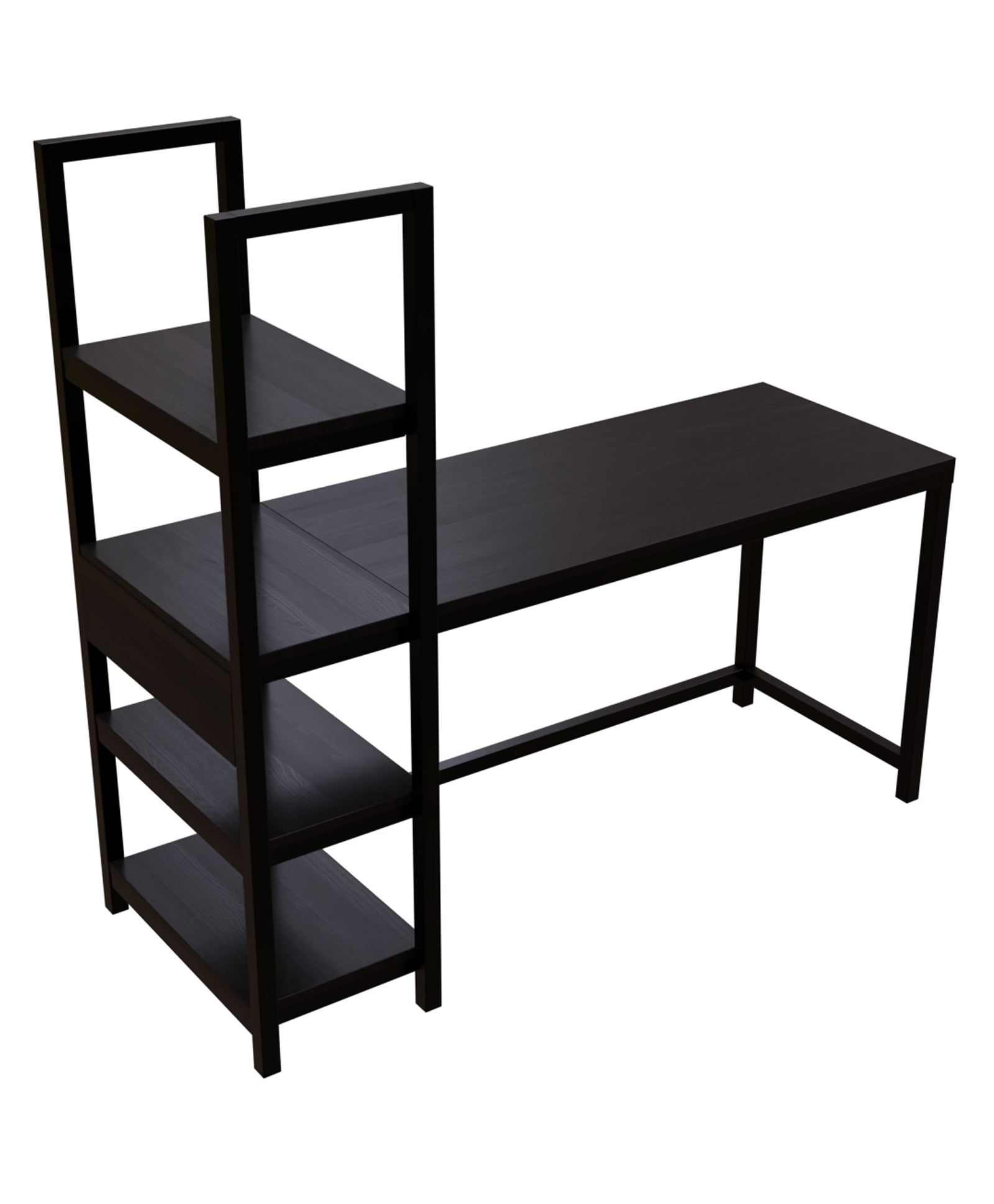 Riyan Luxiwood Alvin Study Table - Dark Brown-image-33