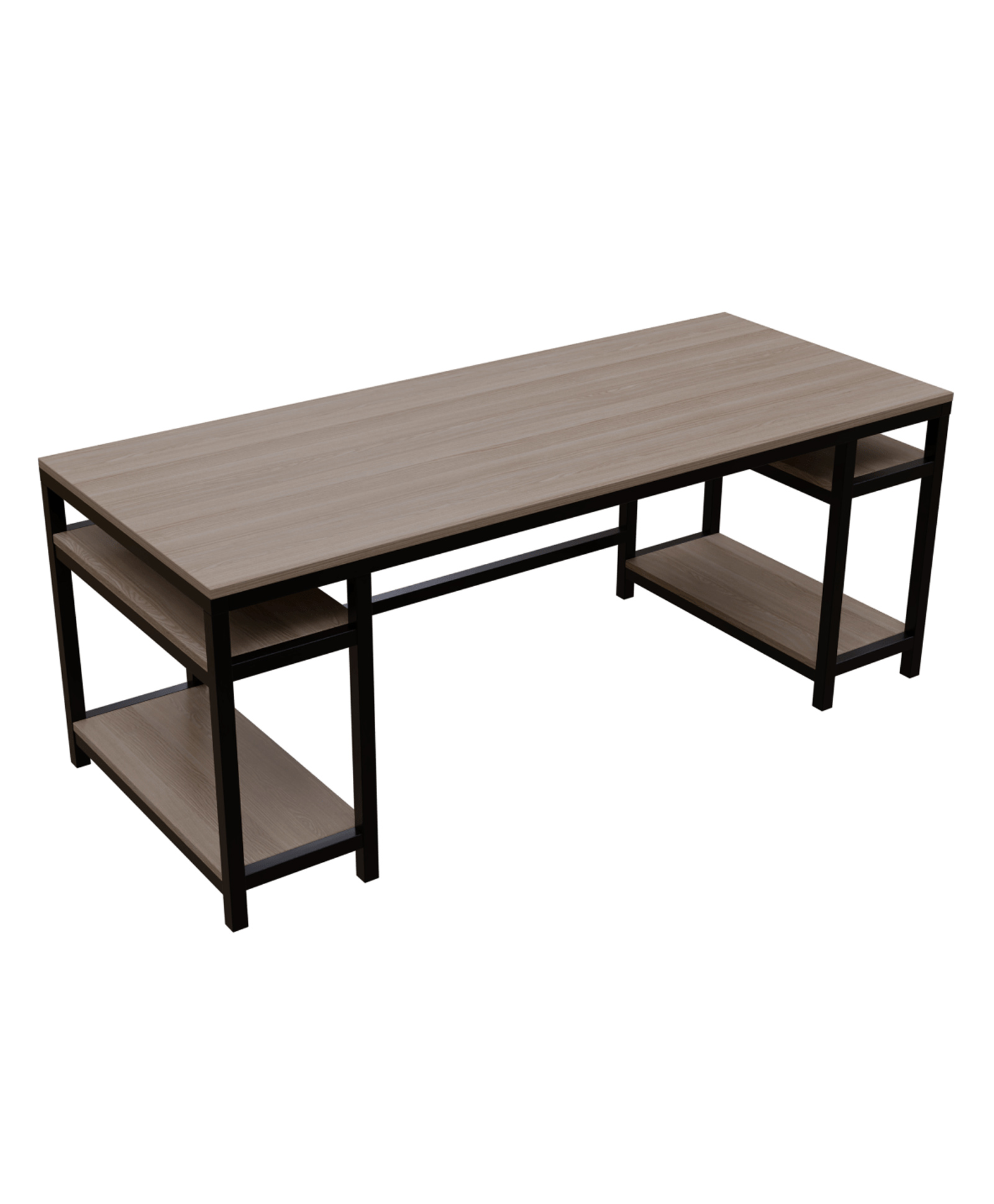 Riyan Luxiwood Big Size Alvin Study Table - Teak-image-42