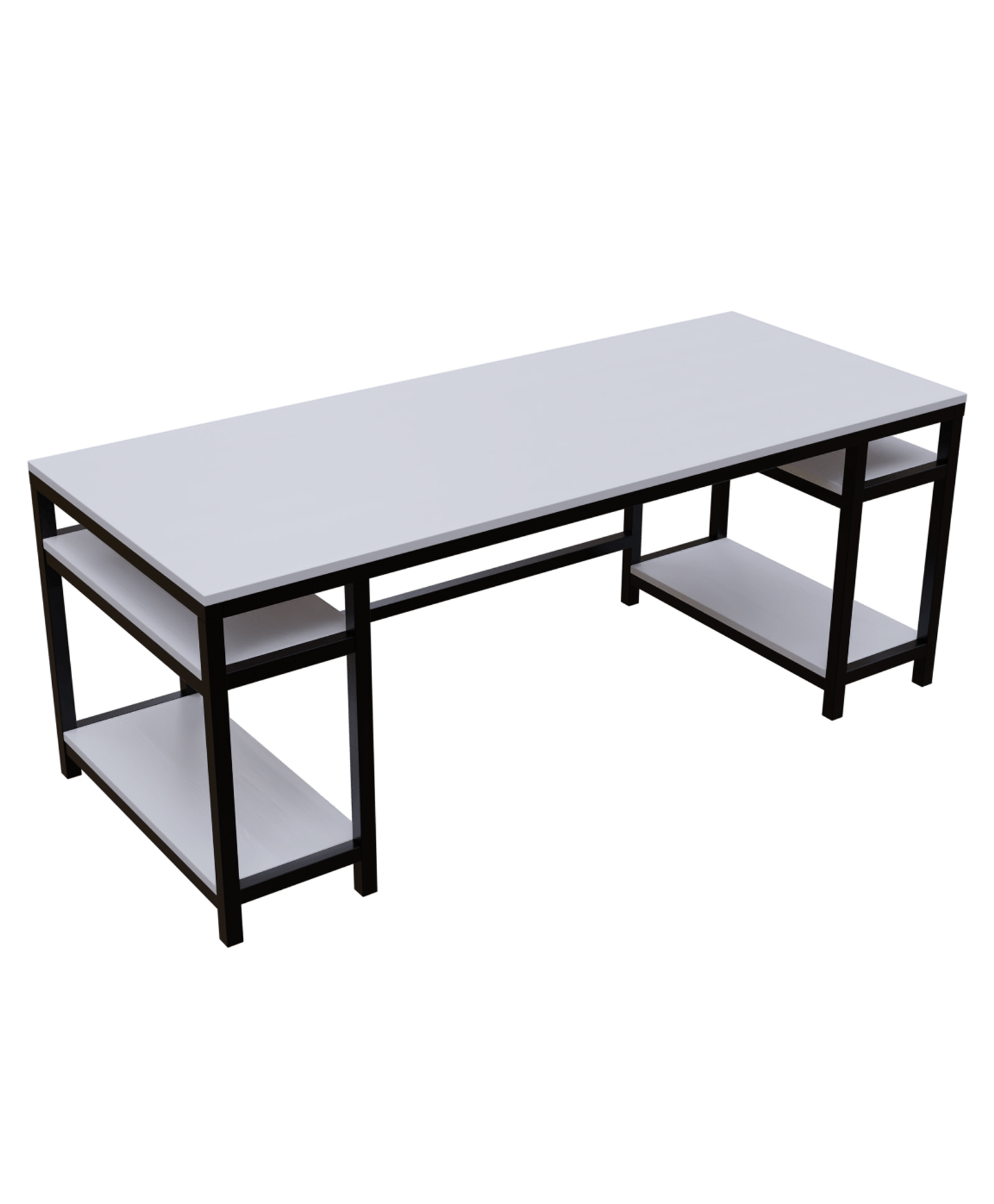 Riyan Luxiwood Big Size Alvin Study Table -White-image-17