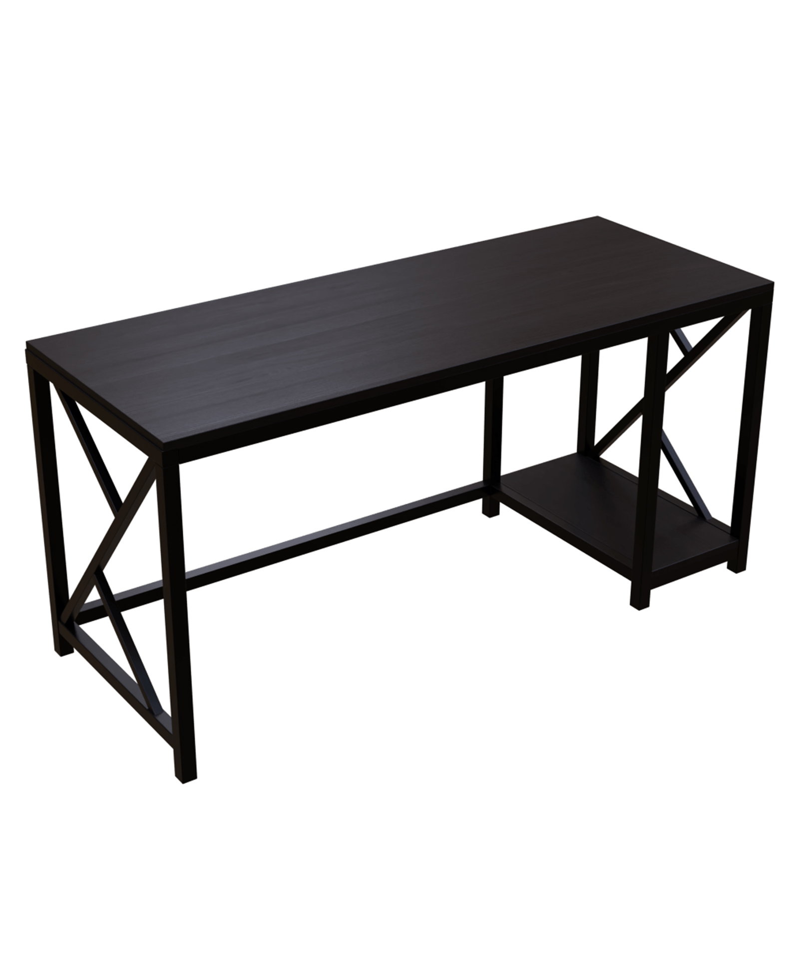 Riyan Luxiwood Fabio Study Table - Dark Brown-image-40