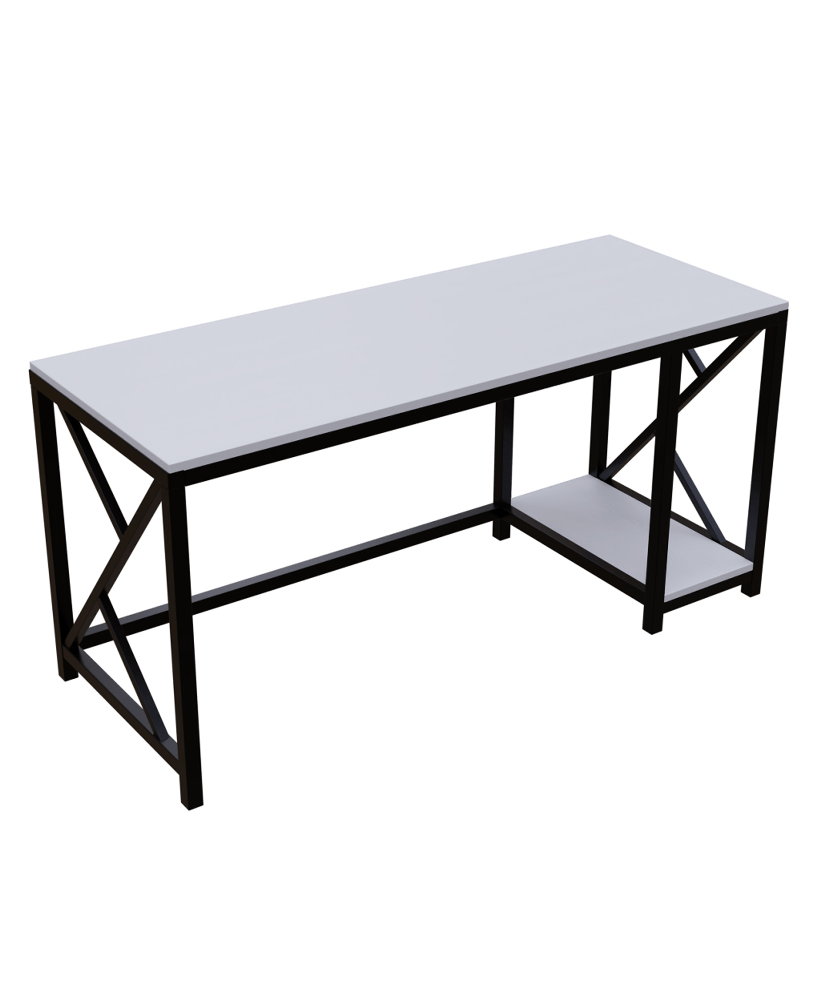 Riyan Luxiwood Fabio Study Table - White-image-49
