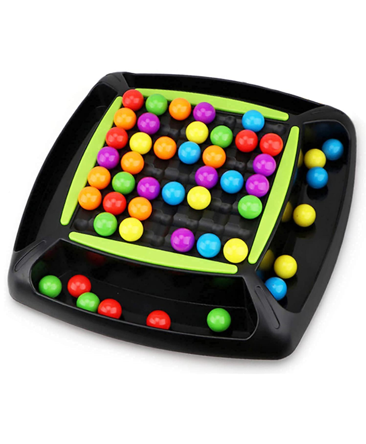 SANISHTH Plastic Colorful Rainbow Ball Matching Elimination Game Parent Child Interaction Puzzle Magic Beads Chess Family Game Toy Play Set for Kids & Adults 48 Pcs Balls Multicolor-picture-19