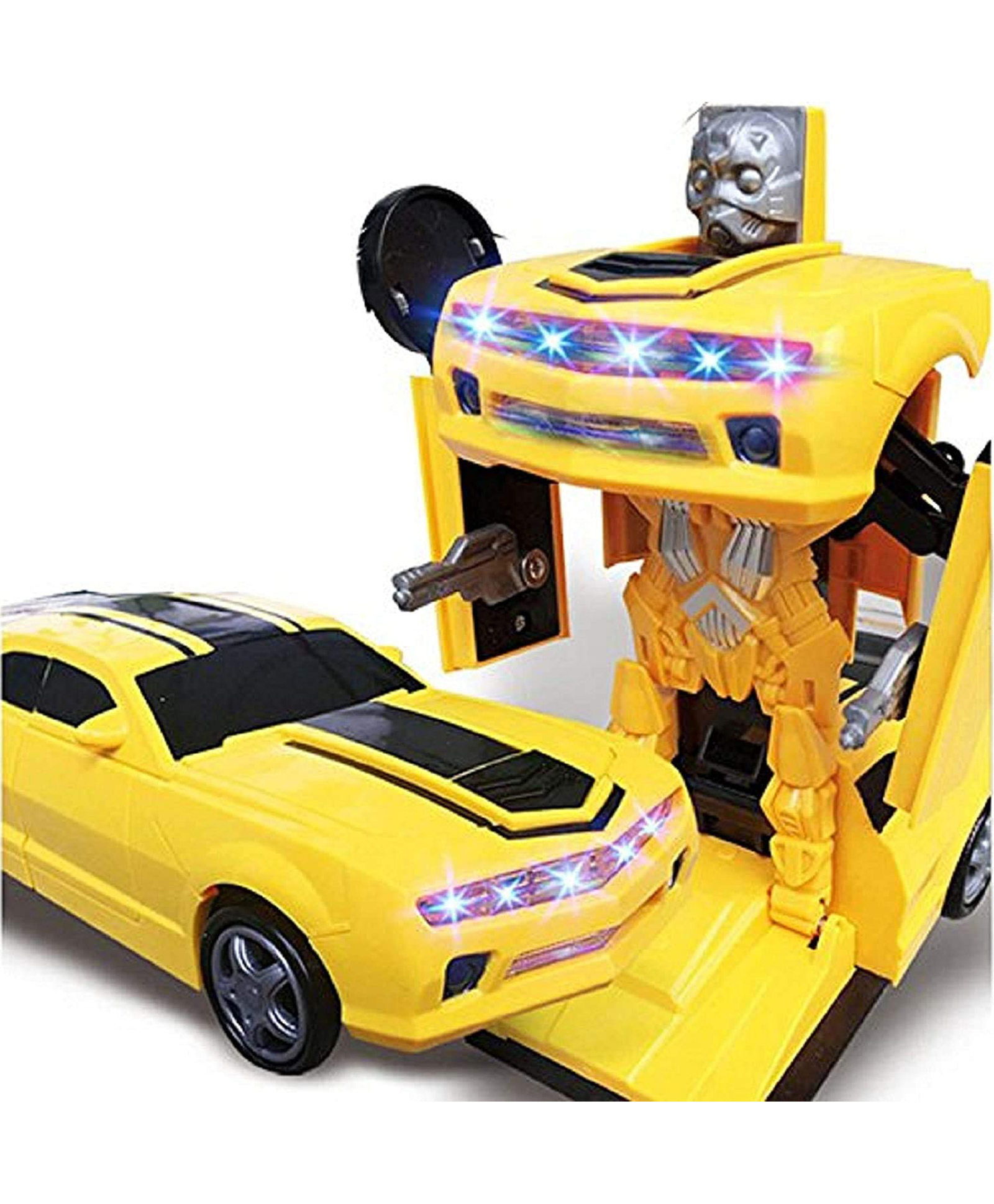 Niyamat Bump & Go Action 2 in 1 Robot Car Toy with 3D Light and Music Transformer Car for Kids-image-42