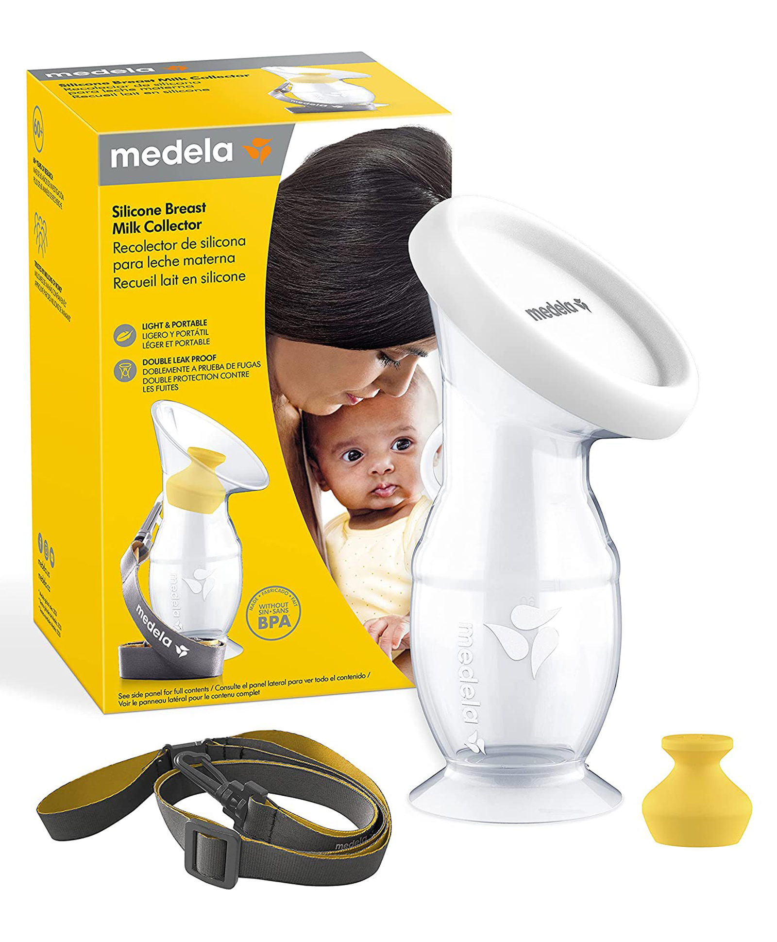 Medela Silicone Manual Breast Milk Collector Pump - White-picture-26