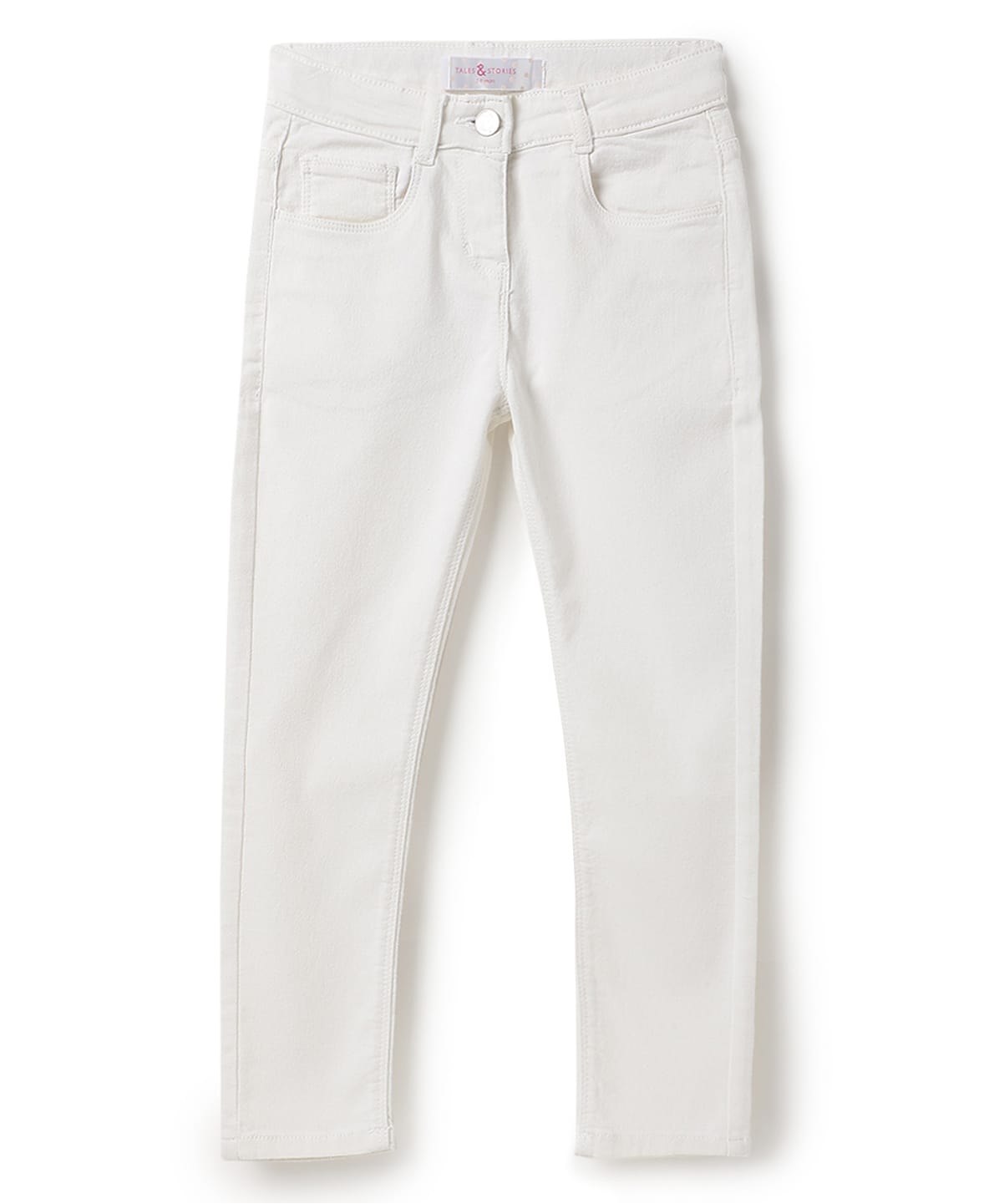 Tales & Stories Solid Jeans - White-image-11