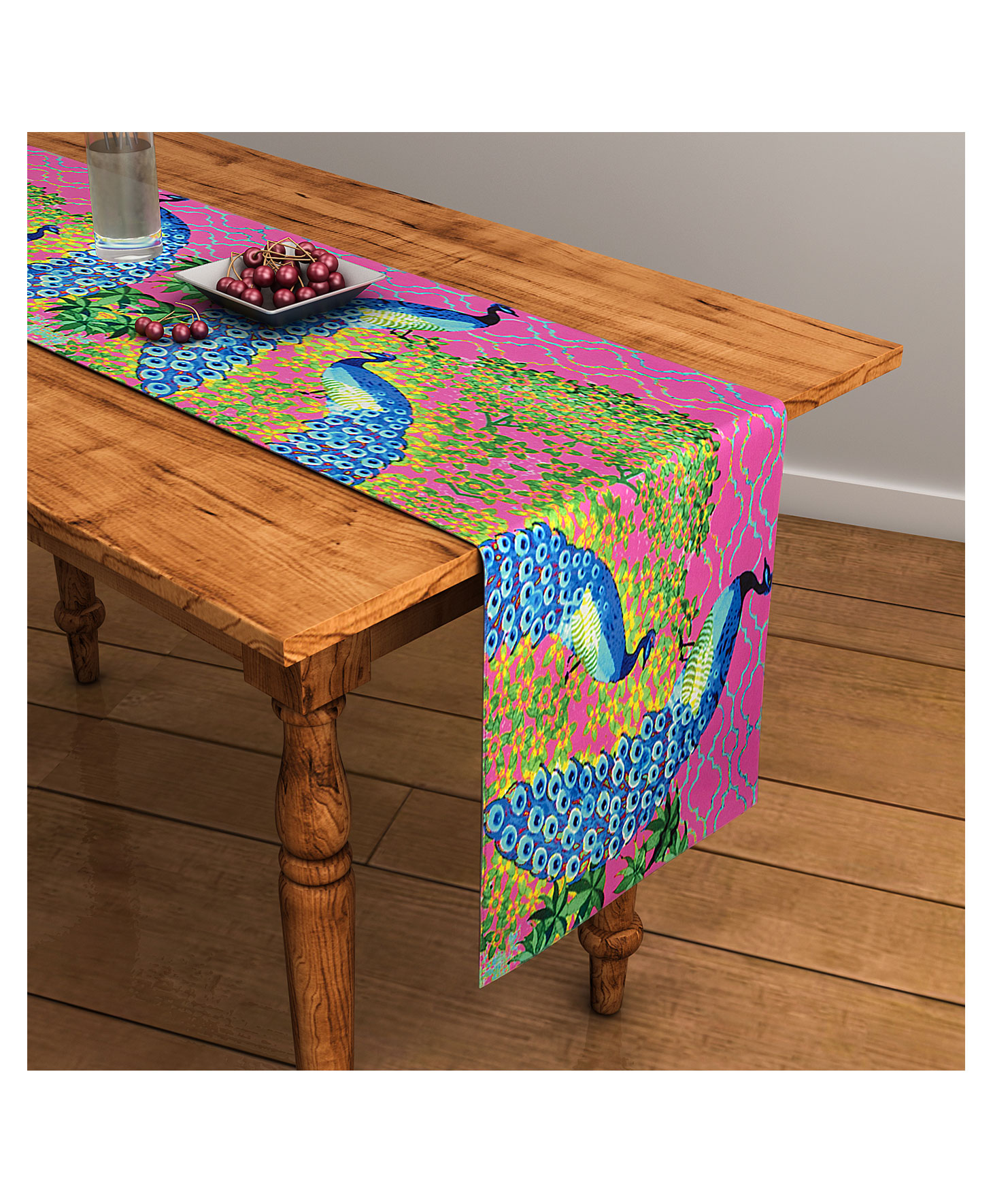SEJ by Nisha Gupta Abstract Pink Table Runner - Pink-picture-31