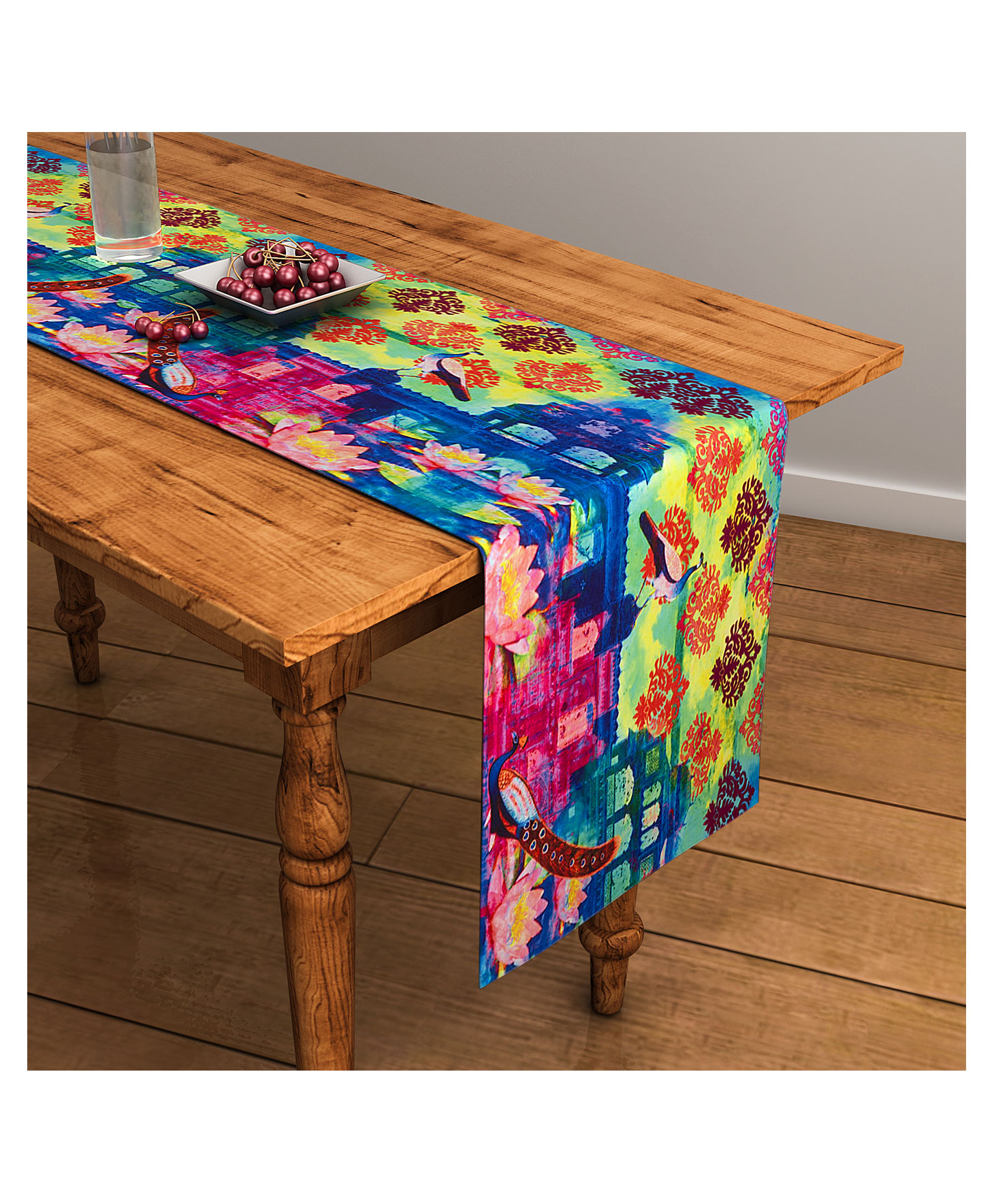 SEJ by Nisha Gupta Abstract Multicolor Table Runner - Multicolor-picture-10