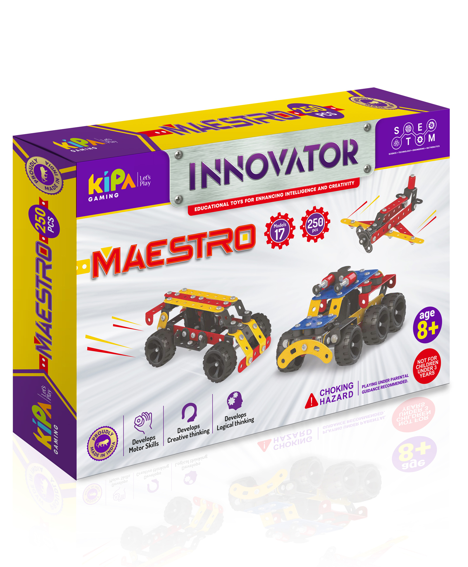 Kipa Innovator Maestro DIY Toys Multicolor - 250 Pieces (Packaging may vary)-picture-22