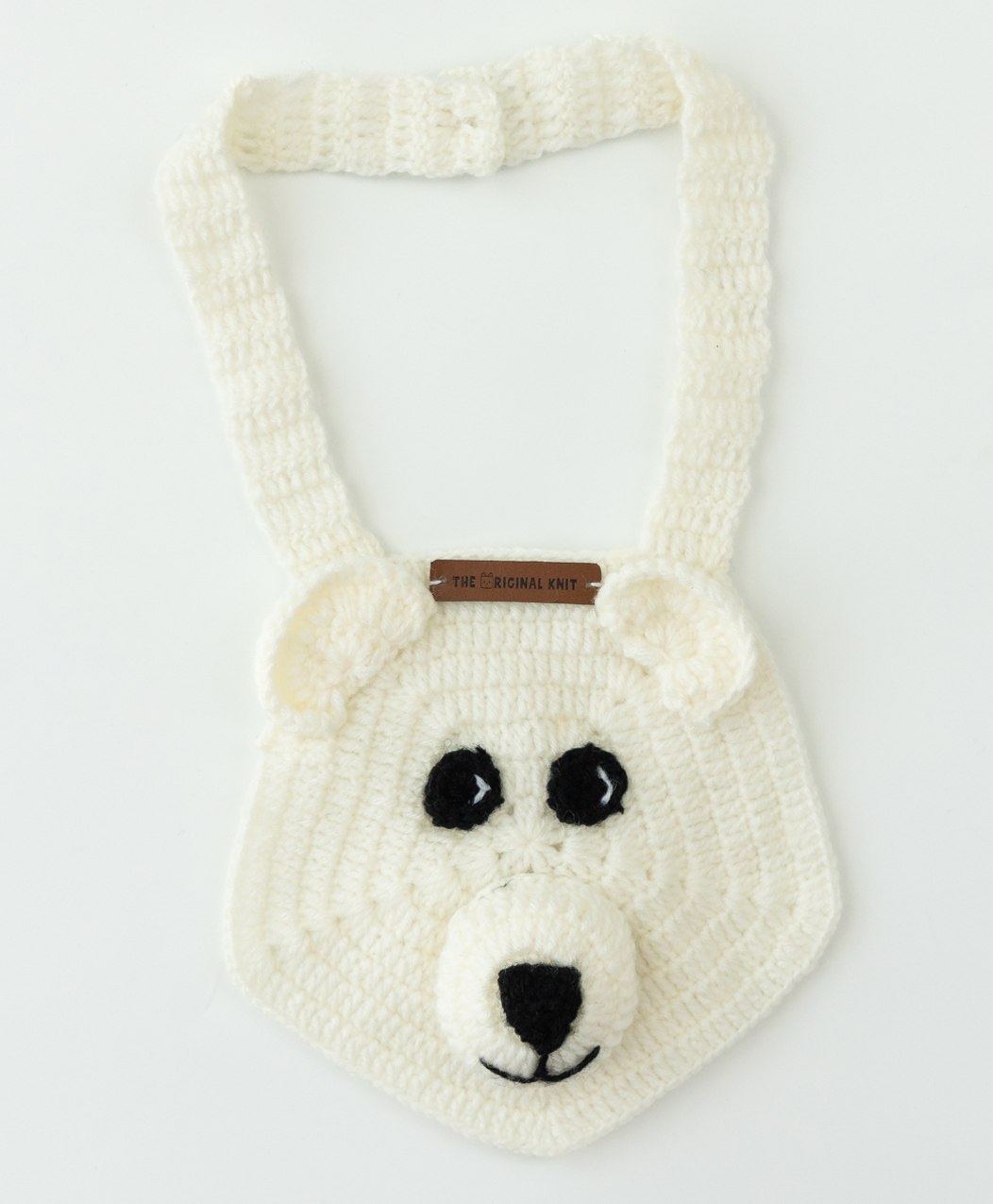 The Original Knit Polar Bear Design Bib - Off White-picture-39