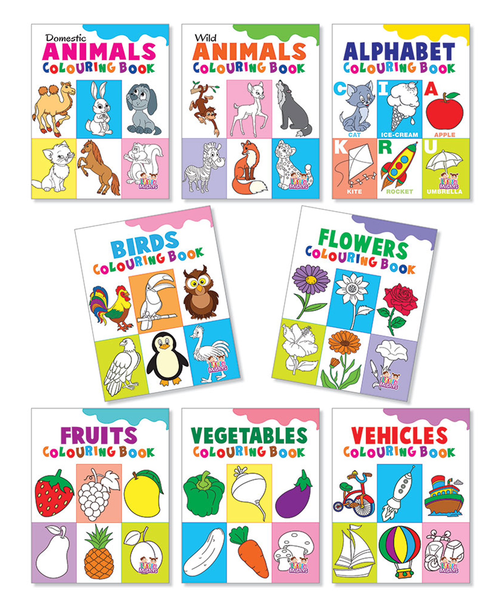 Colouring Books Set of 8 - English-image-32