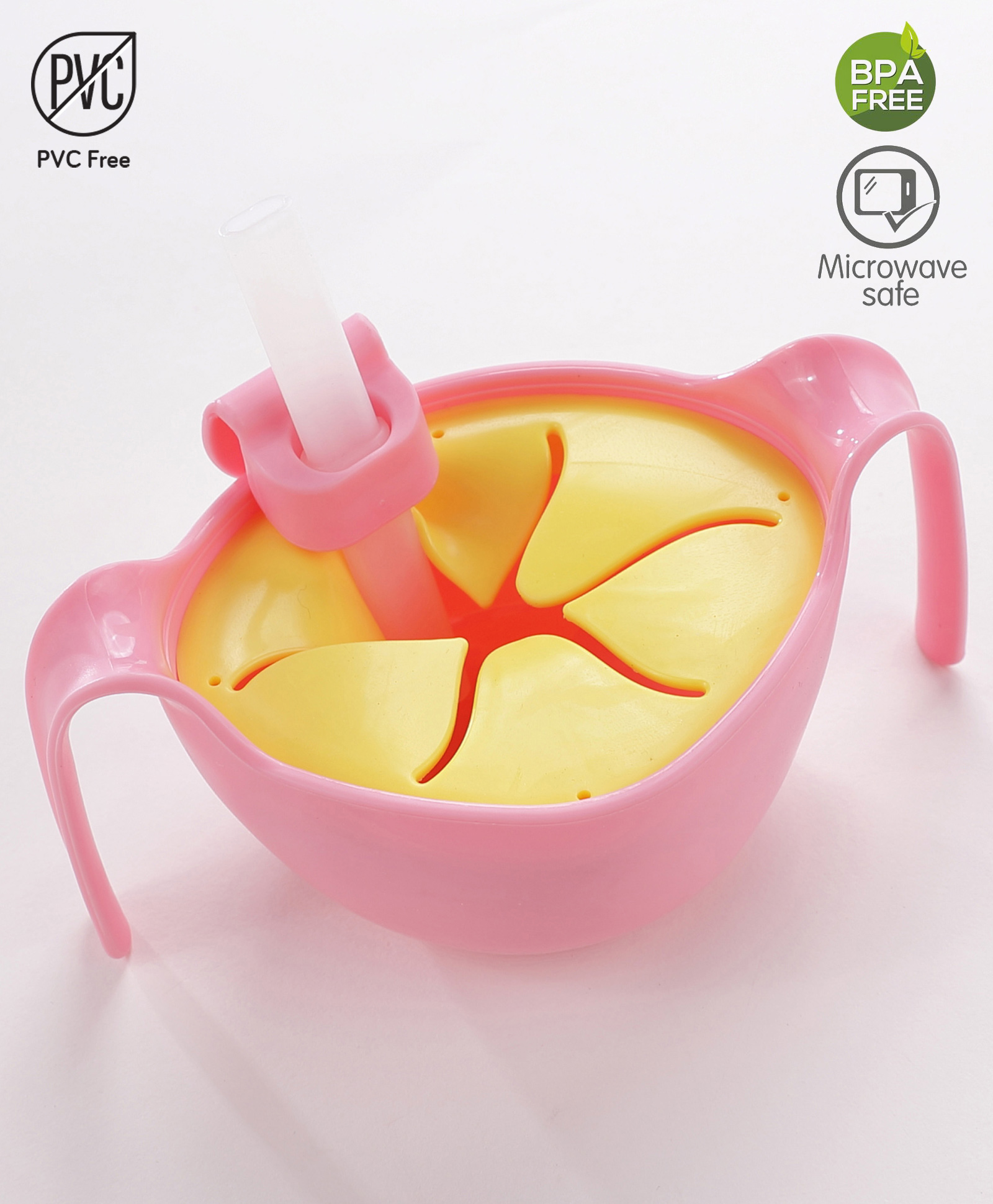 Bowl And Straw Set - Pink-image-45