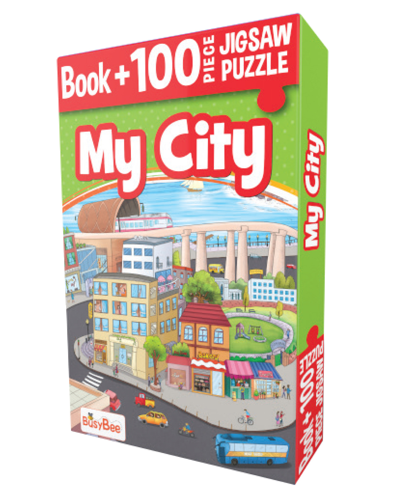 Popcorn Games & Puzzles My City Jigsaw Puzzle Book Multicolour - 100 Pieces-picture-21