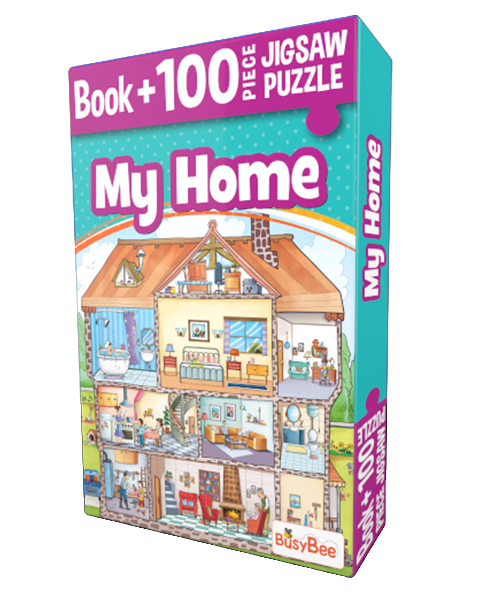 Popcorn Games & Puzzles - My Home Jigsaw Puzzle Book Multicolour - 100 Pieces-image-13