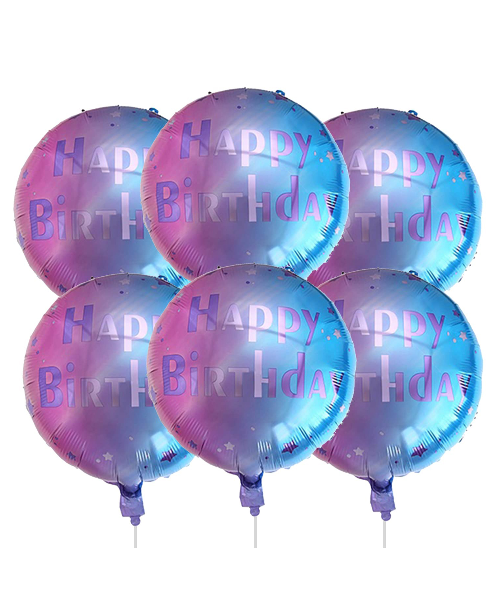 AMFIN (Pack of 7) Theme Birthday Balloons / Happy Birthday foil balloon / Birthday Foil Balloon / Blue Foil Balloons / Party Supplies Foil Birthday Balloons-image-14