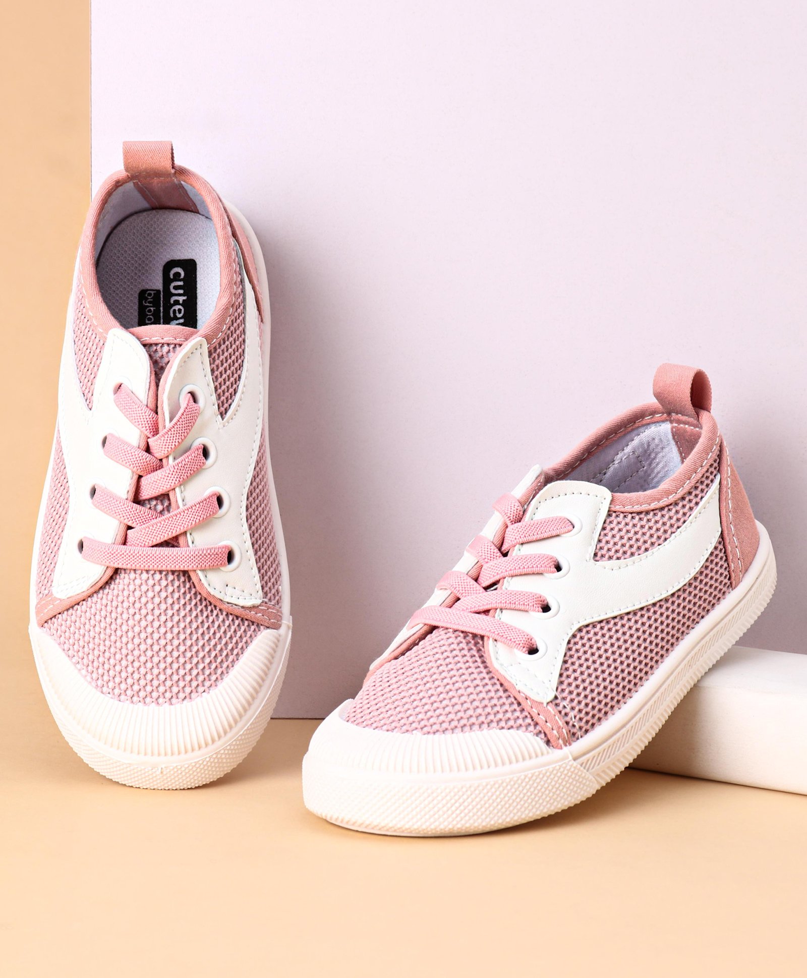 Cute Walk by Babyhug Lace Up Casual Shoes Solid- Pink-image-20
