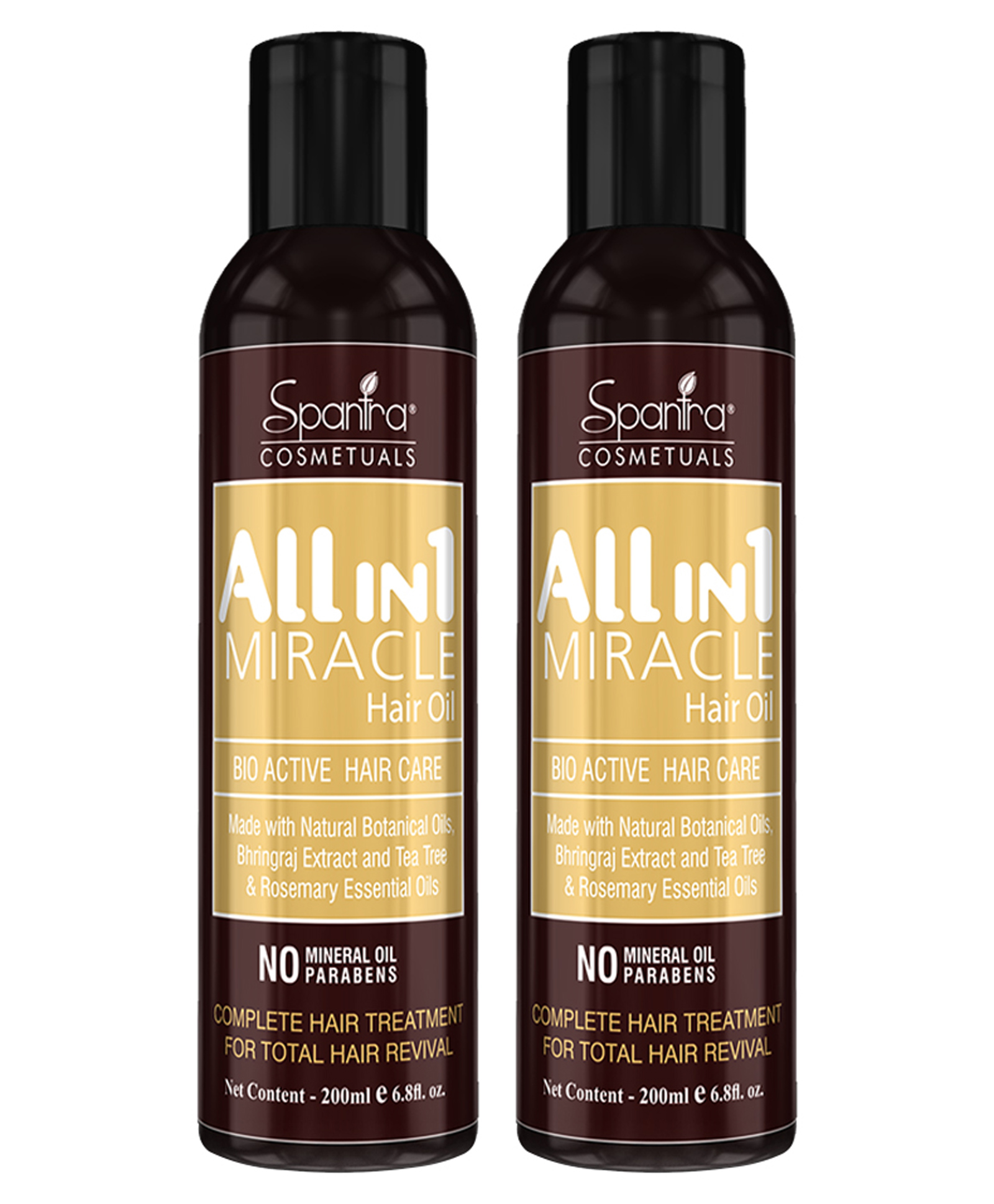 Spantra All In 1 Miracle Hair Oil 200ml Pack Of 2 Online in India, Buy at  Best Price from  - 11255568