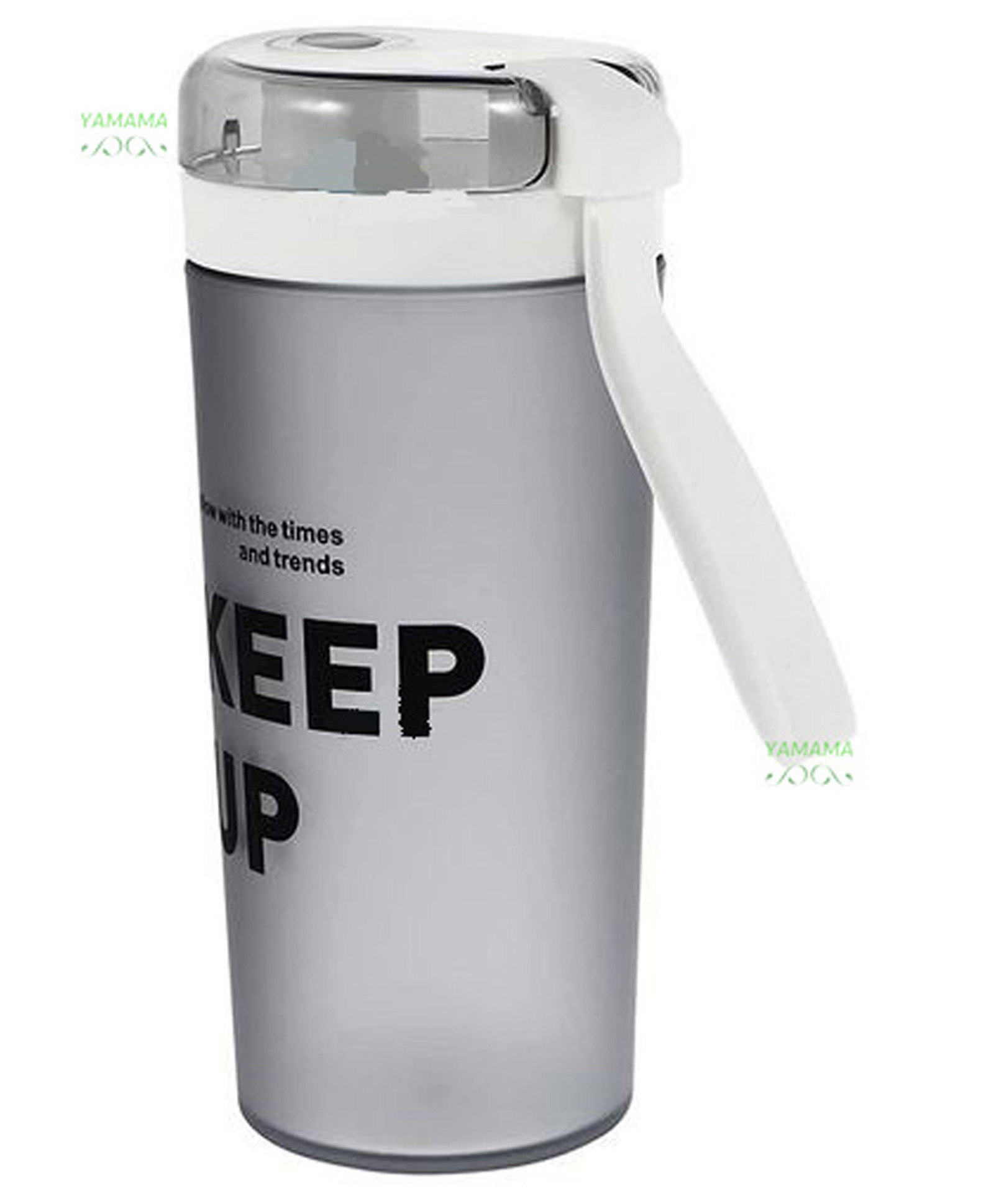 YAMAMA Leakproof Sipper Tumbler Water Bottle Grey - 400 ml-image-11