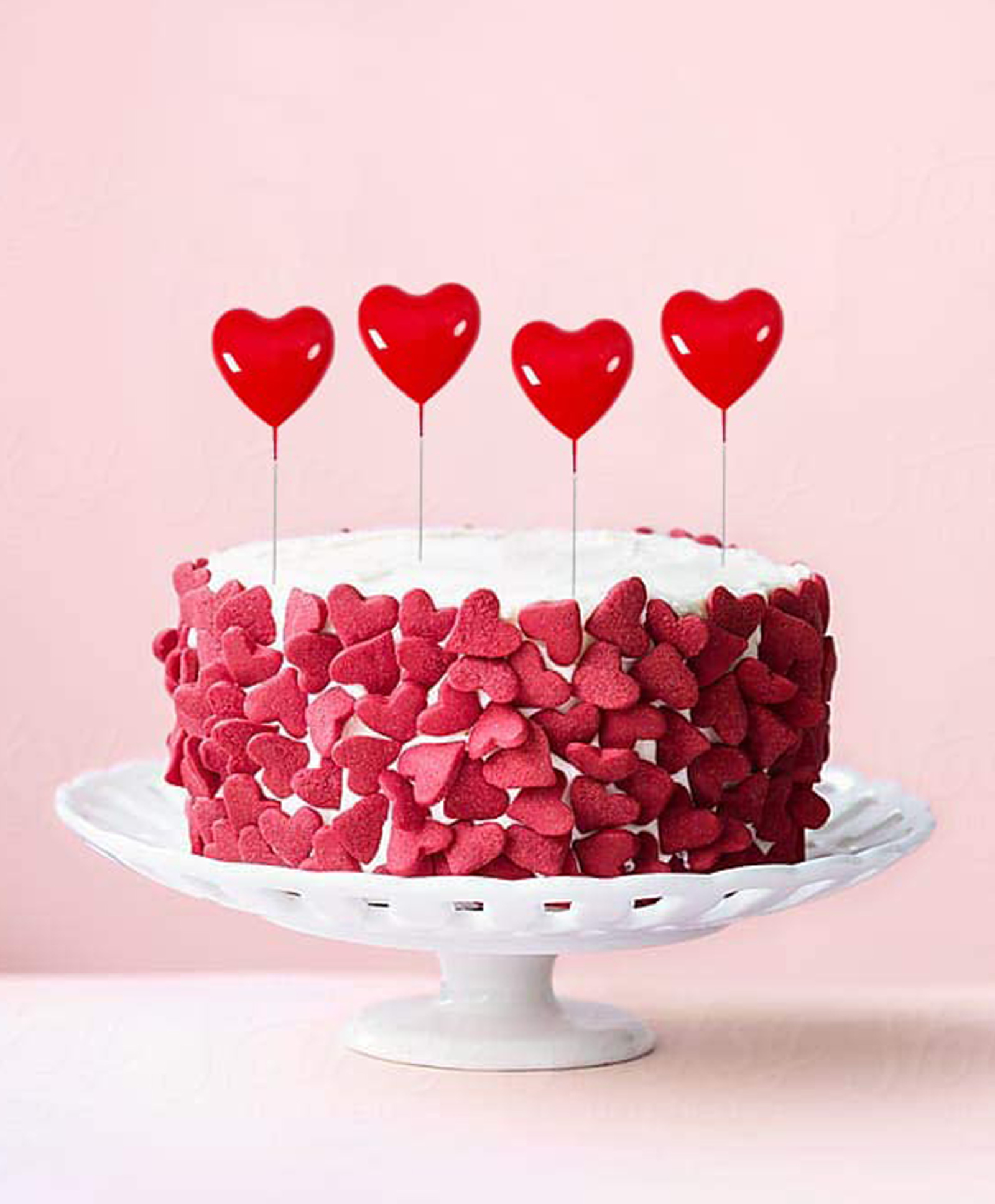 JOHRA Heart Shaped Cake Topper Red - Pack of 4-image-16