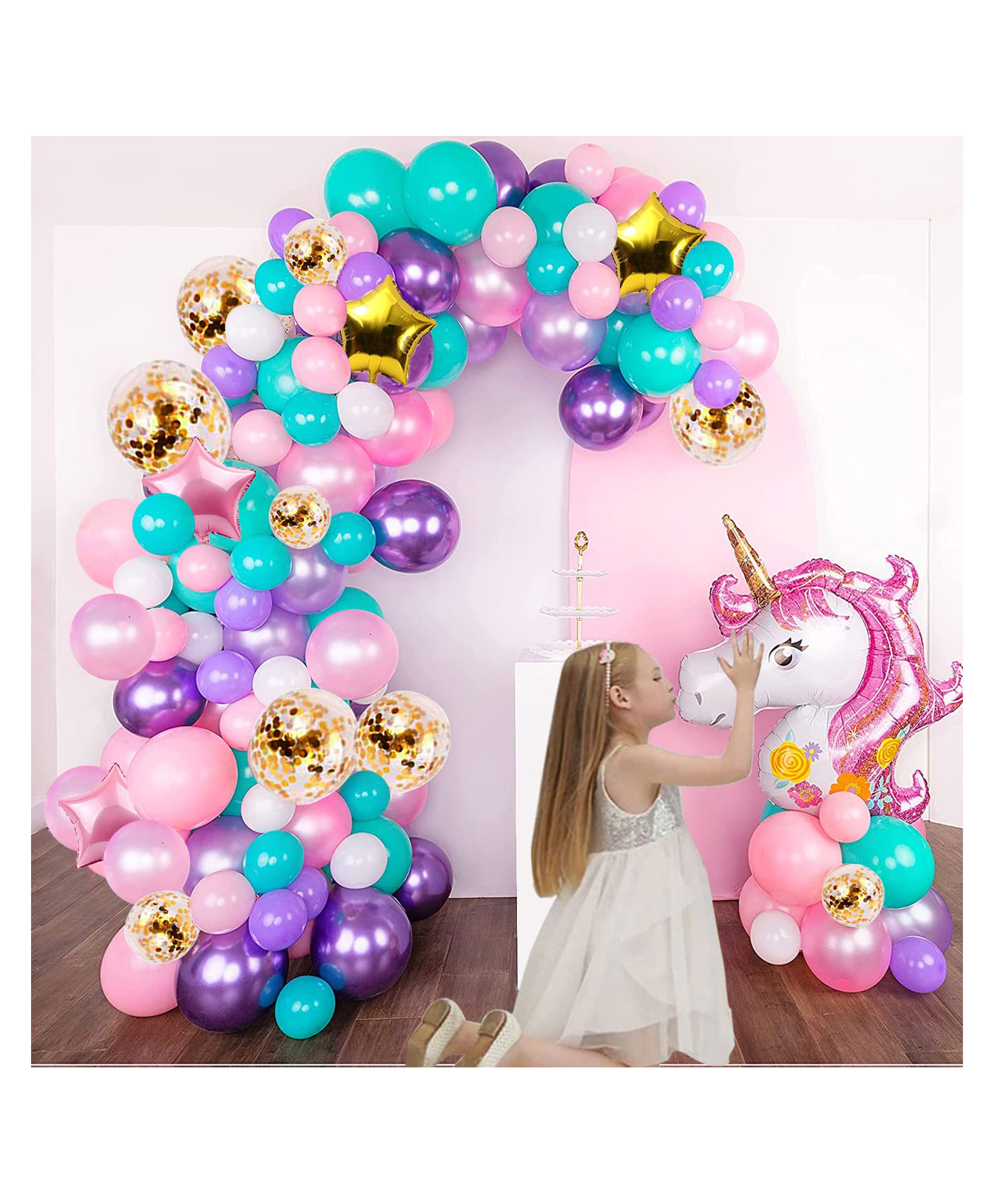 JOHRA Unicorn Balloon Decoration for Birthday - Pack of 157-image-0