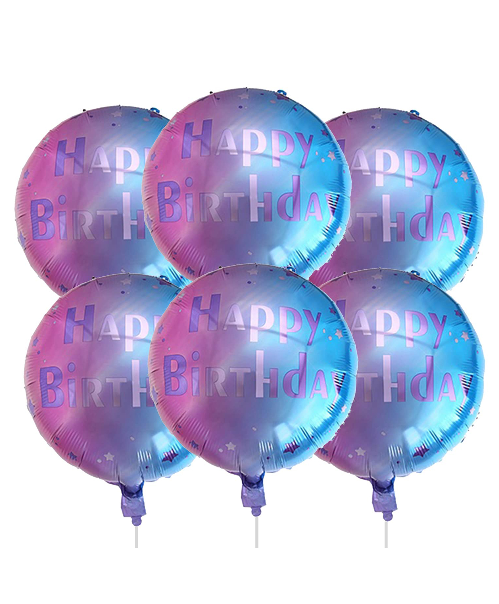 JOHRA Happy Birthday Foil Balloons Multicolor - Pack of 6-image-19