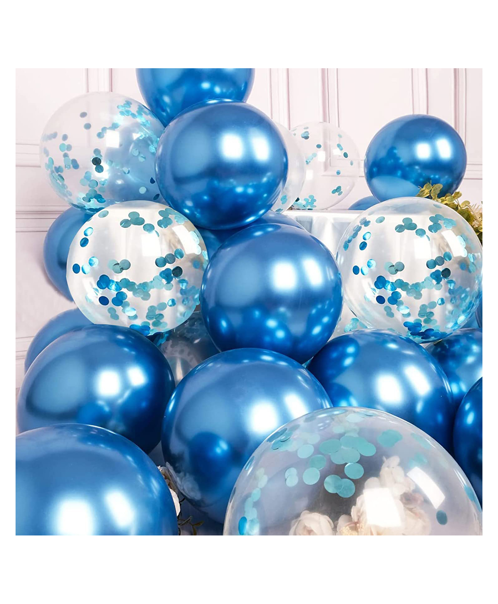 JOHRA Party Decorations Blue / Confetti Balloons Blue / Confetti Balloons for Birthday / Blue Birthday Decoration / Theme Balloons - Pack of 200-image-37