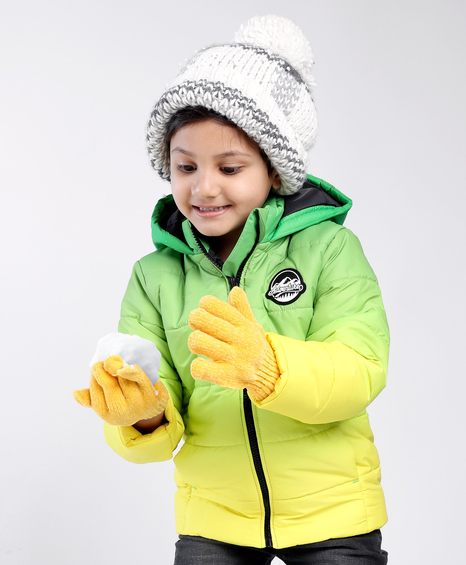 Babyhug Full Sleeves Hooded Fashion Heavy Winter Solid Color Jacket - Yellow-image-18