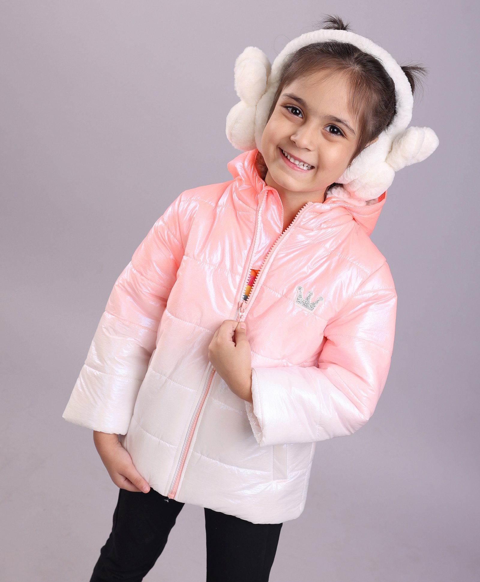 Babyhug Full Sleeves Color Block Hooded Jacket - Pink-image-11